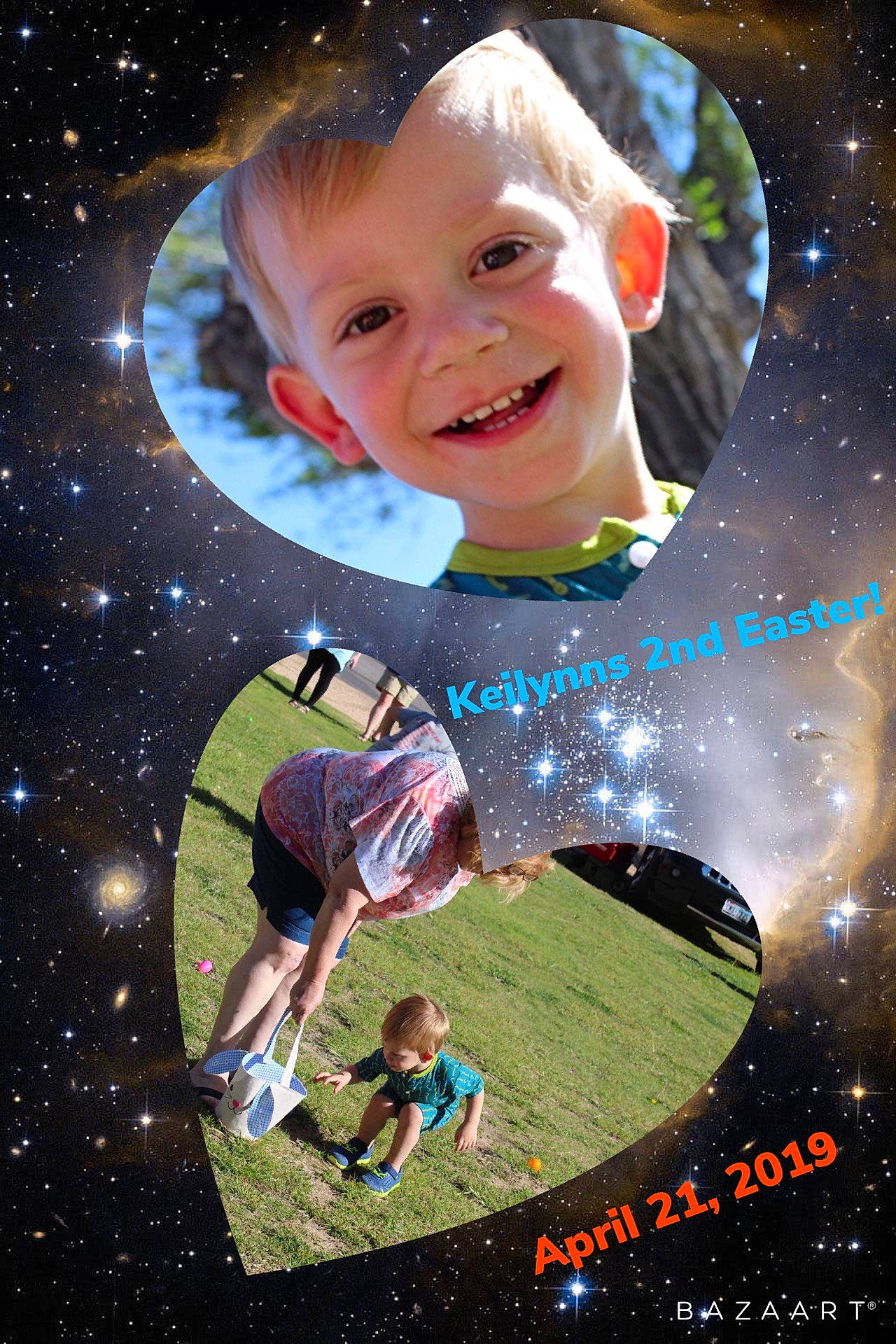 Keilynn joined the competition — help win amazing prizes! art, astronomical_object, child, collage, earth, fun, happy, illustration, joy, person, photo_caption, photography, photomontage, play, sky, smile, space, toddler, world
