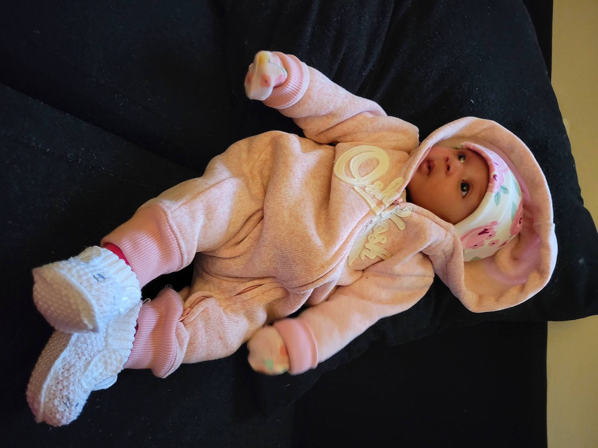 Leila joined the competition — help win amazing prizes! baby, baby_toddler_clothing, cheek, comfort, eye, finger, gesture, glasses, hand, headgear, headwear, human_body, joint, leg, nail, neck, person, skin, sleeve, thumb