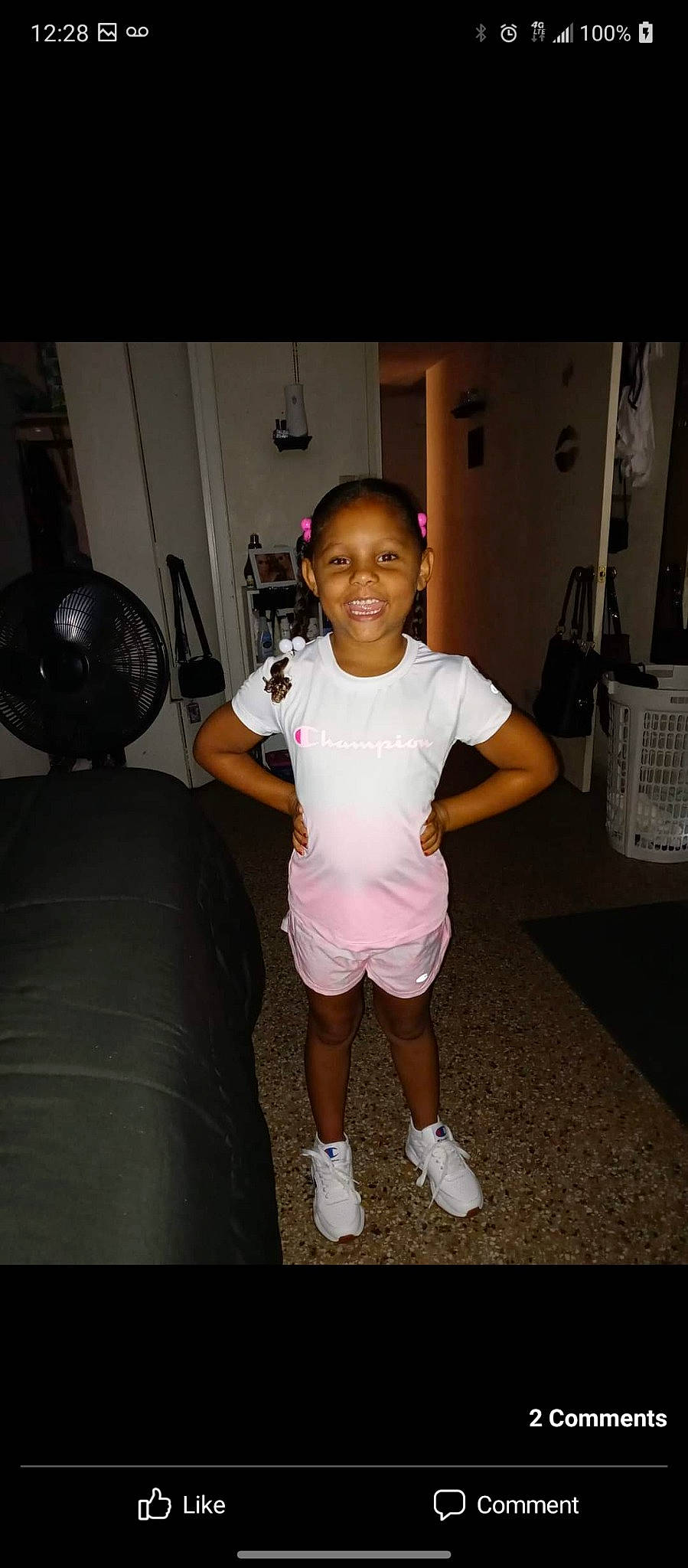 Mariyah is registered to the contest to win money with this photo: baby_toddler_clothing, chest, elbow, flash_photography, flooring, fun, happy, human_leg, joy, knee, leisure, person, physical_fitness, room, shorts, smile, sportswear, t_shirt, thigh, thumb