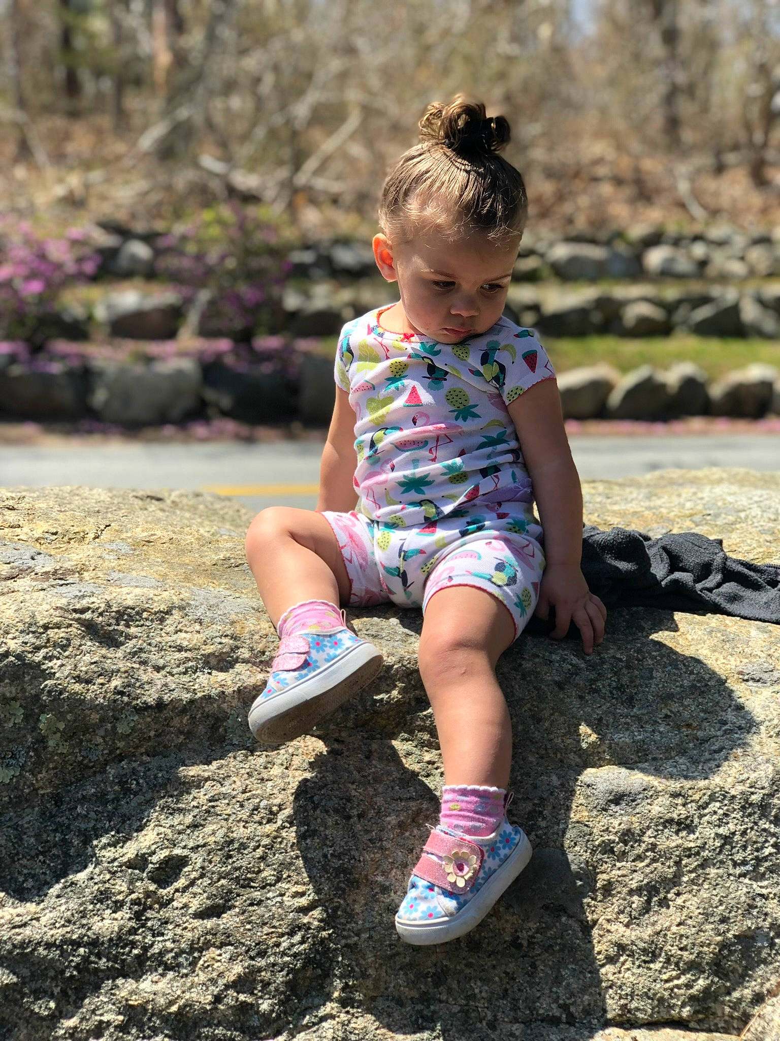 Ellee joined the competition — help win amazing prizes! baby_toddler_clothing, electric_blue, footwear, fun, grass, happy, human_leg, leg, leisure, people_in_nature, person, plant, recreation, shoe, sneakers, soil, standing, t_shirt, thigh, toddler