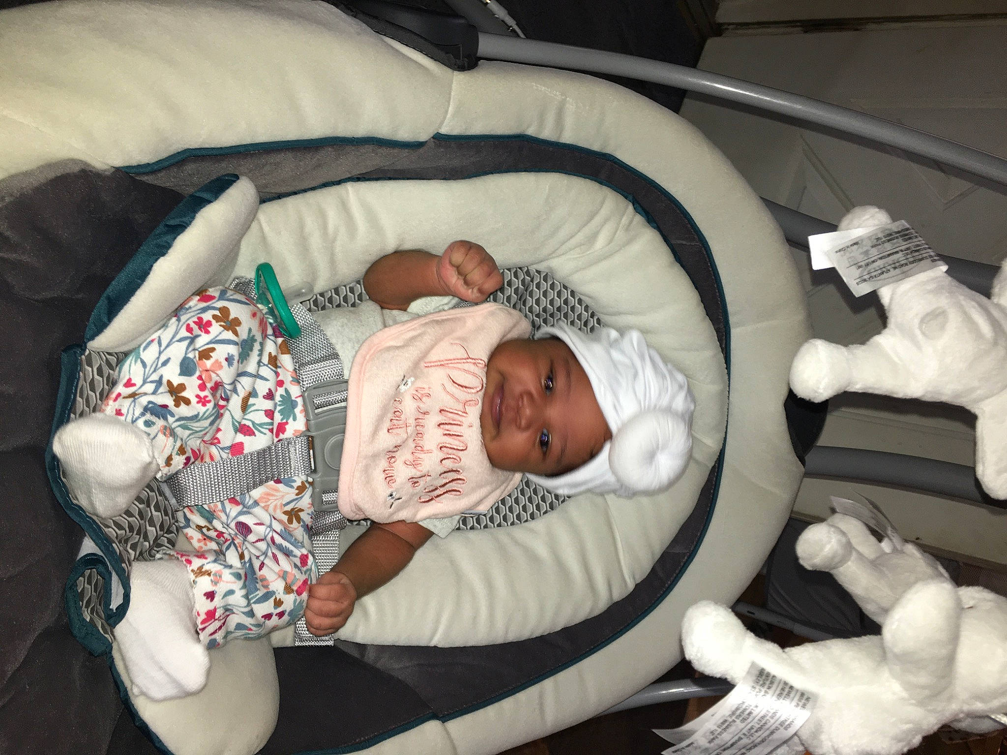 Melady is registered to the contest to win money with this photo: baby, baby_in_car_seat, baby_products, baby_sleeping, bedtime, birth, child, comfort, headwear, nap, person, product