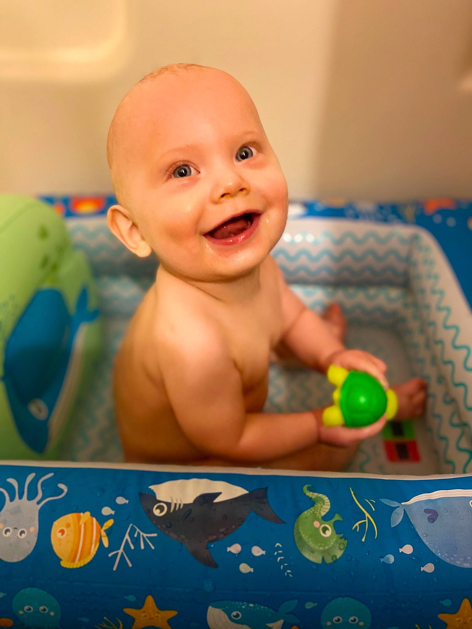 Koltyn joined the competition — help win amazing prizes! baby, baby_bathing, baby_playing_with_toys, baby_products, bath_toy, bathing, bathroom, bathtub, cheek, child, facial_expression, fun, happy, iris, joy, leisure, person, product, smile, toddler