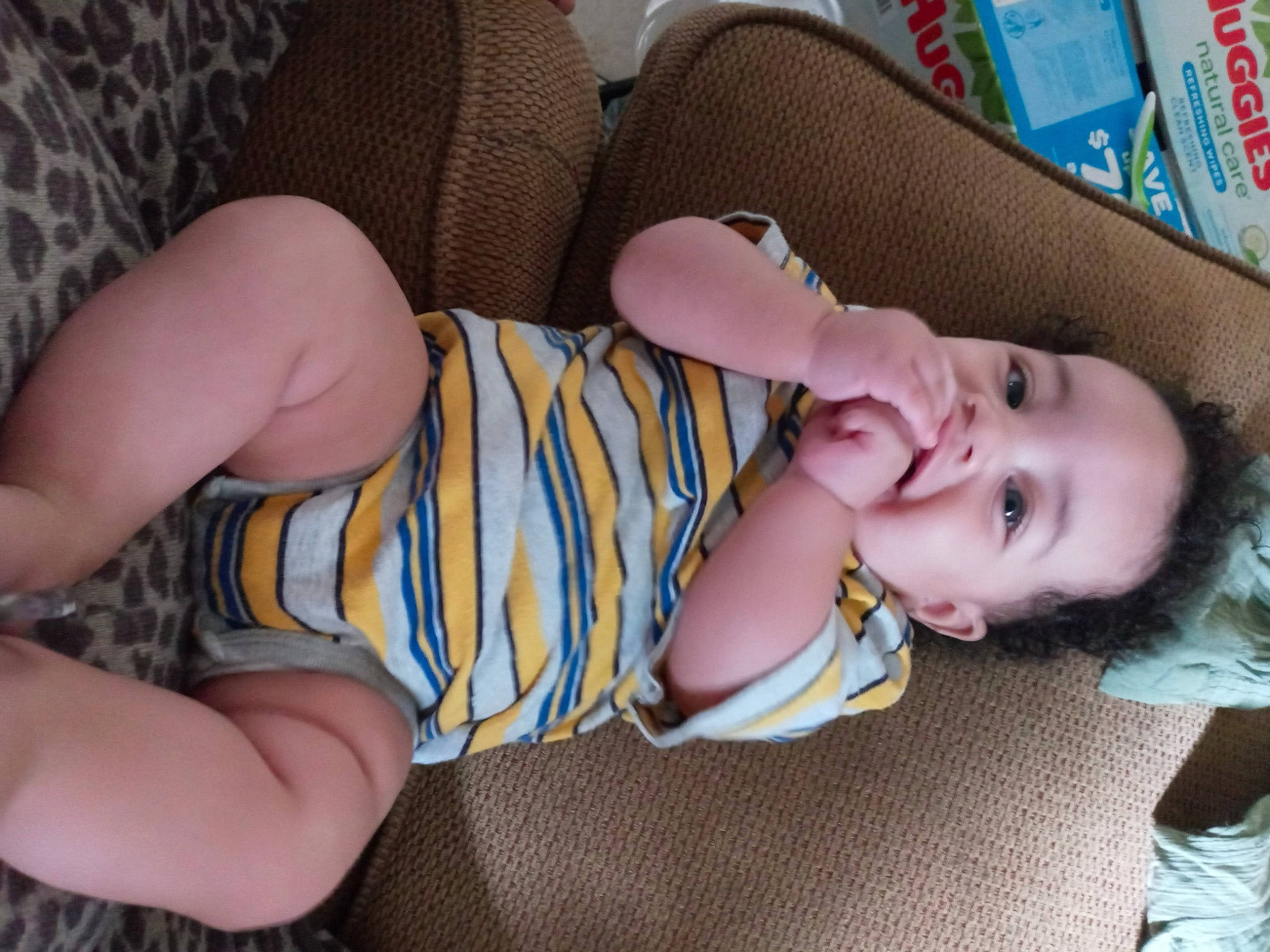 Gio joined the competition — help win amazing prizes! baby, baby_products, baby_toddler_clothing, box, cardboard, child, comfort, nightwear, person, shipping_box, skin, toddler