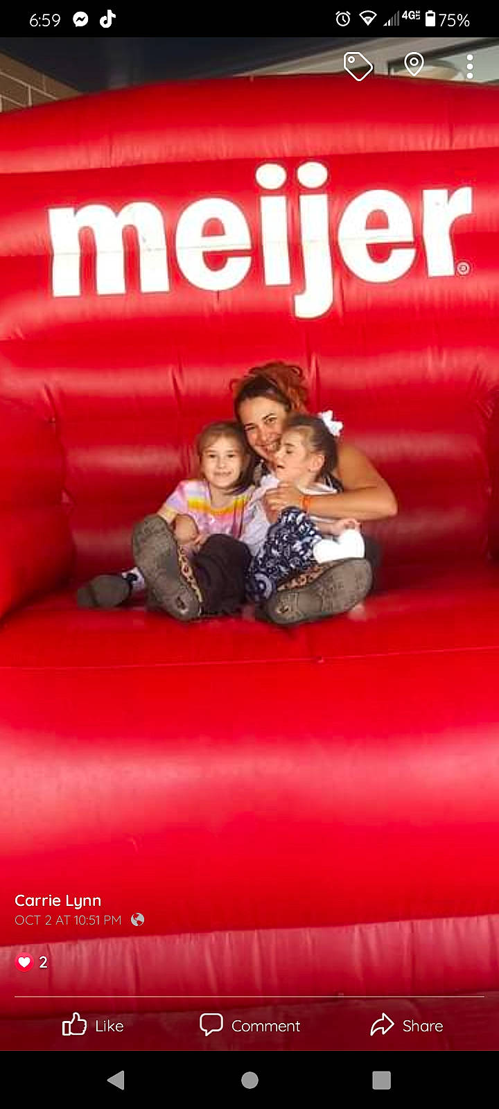 Kaylee joined the competition — help win amazing prizes! advertising, child, event, flooring, font, fun, happy, inflatable, joy, leisure, logo, magenta, motor_vehicle, person, recreation, red, sitting, smile, toddler