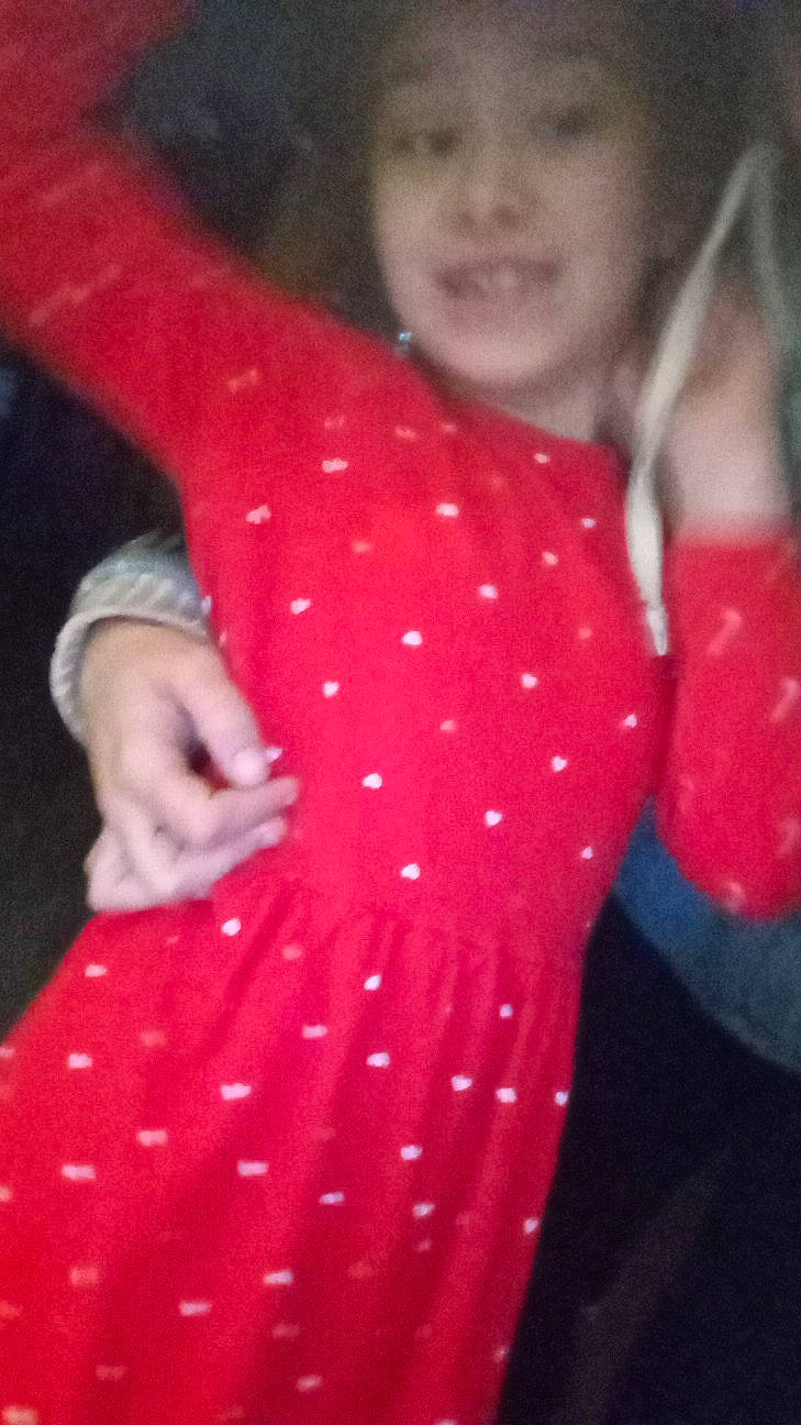 Jazmine joined the competition — help win amazing prizes! baby_toddler_clothing, elbow, entertainment, finger, gesture, hand, human_body, human_leg, joy, magenta, nail, neck, pattern, person, pink, plaid, shoulder, sleeve, thigh, thumb