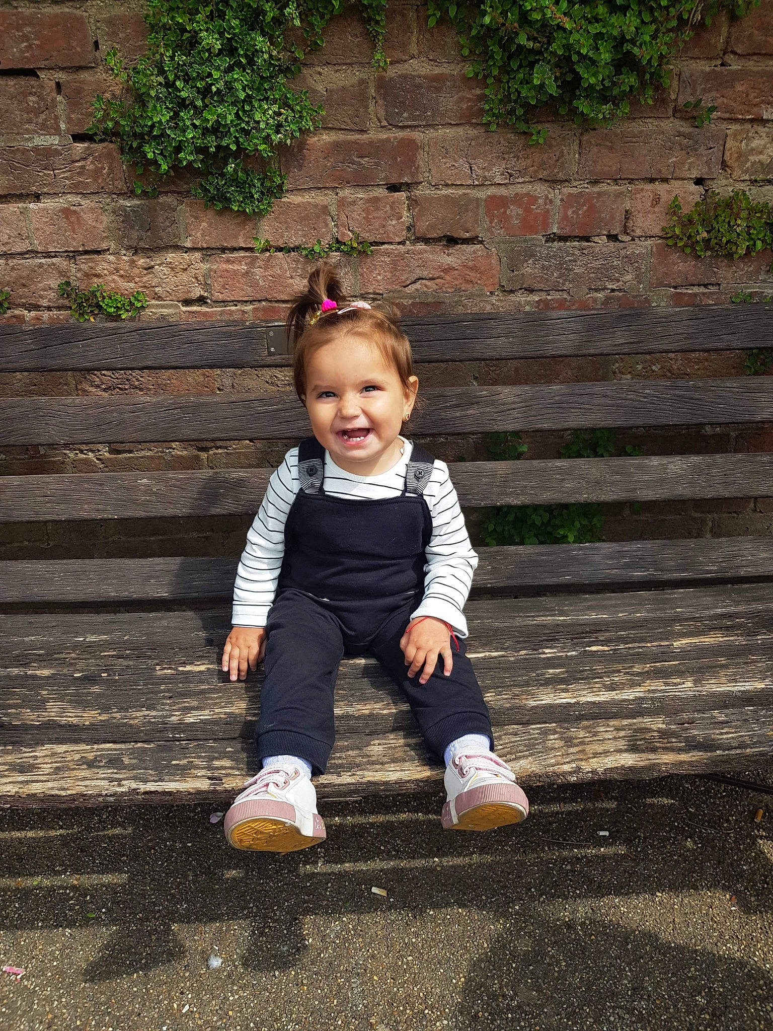 Alesia joined the competition — help win amazing prizes! baby_toddler_clothing, child, dress, eye, face, flash_photography, gesture, grass, hair, happy, head, joy, leaf, people_in_nature, person, plant, sleeve, smile, standing, toddler