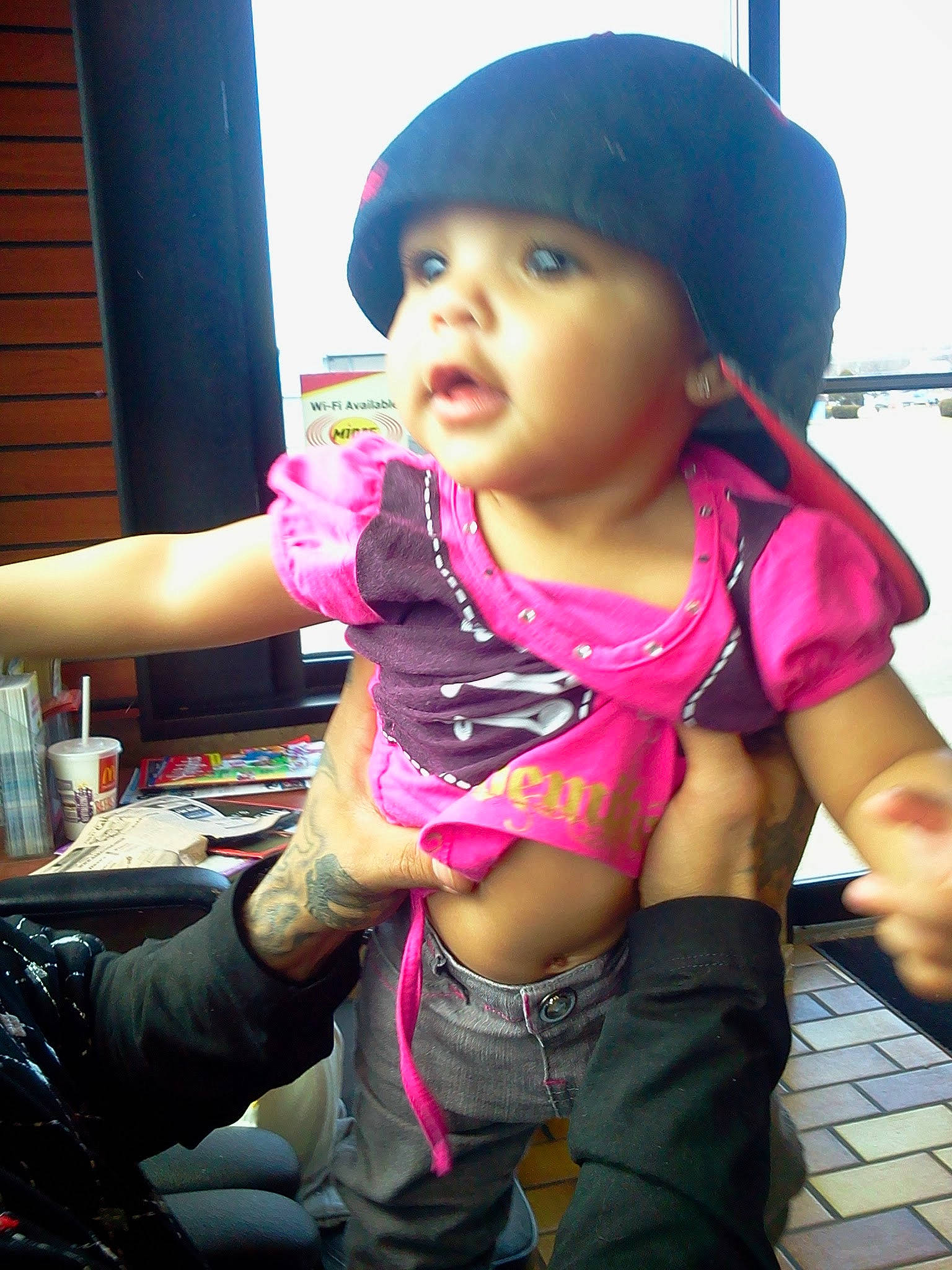 Makenna is registered to the contest to win money with this photo: baby, child, cool, magenta, person, pink, skin, smile, toddler, vacation