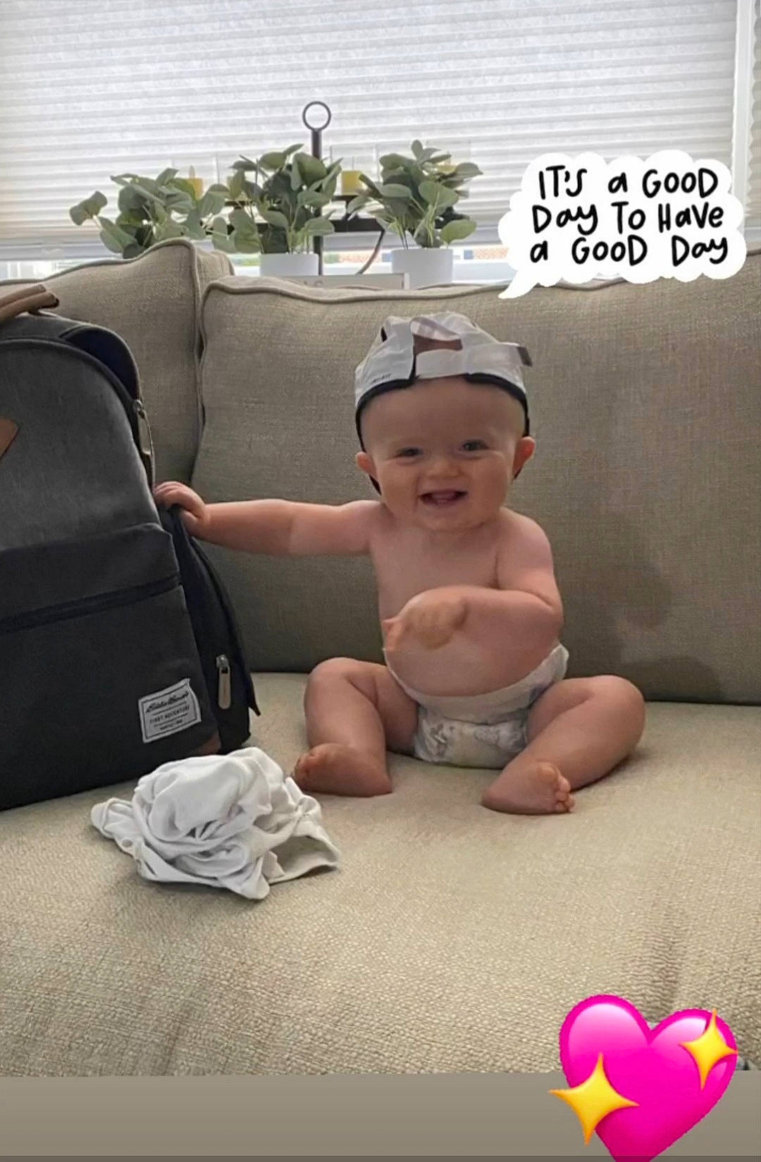 John joined the competition — help win amazing prizes! baby, child, flooring, headwear, joy, person, sitting, toddler