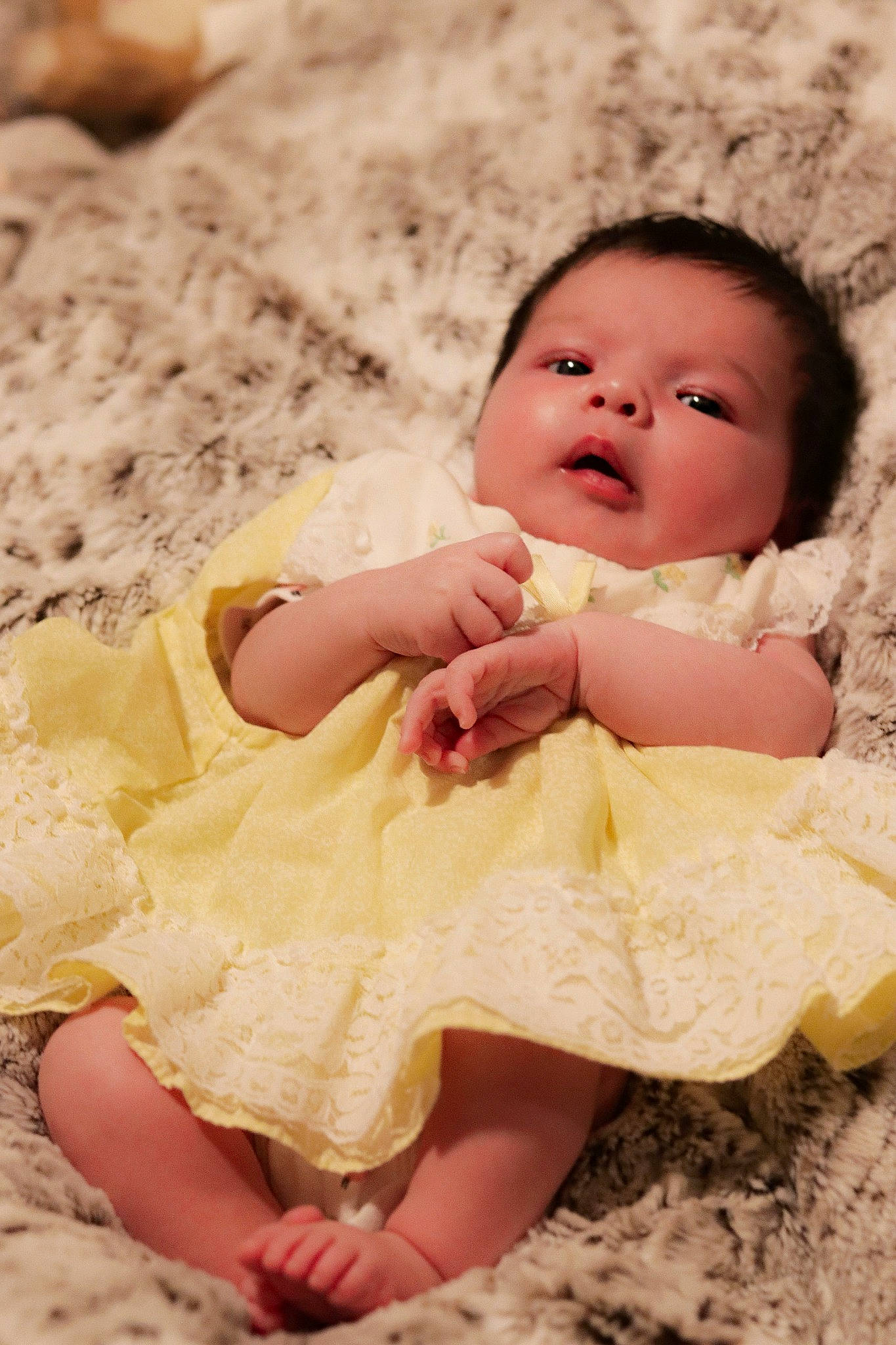 Brooklynn joined the competition — help win amazing prizes! baby, baby_toddler_clothing, cheek, child, comfort, dress, embellishment, face, fashion_accessory, flash_photography, happy, headgear, iris, peach, person, pink, sitting, skin, sleeve, toddler