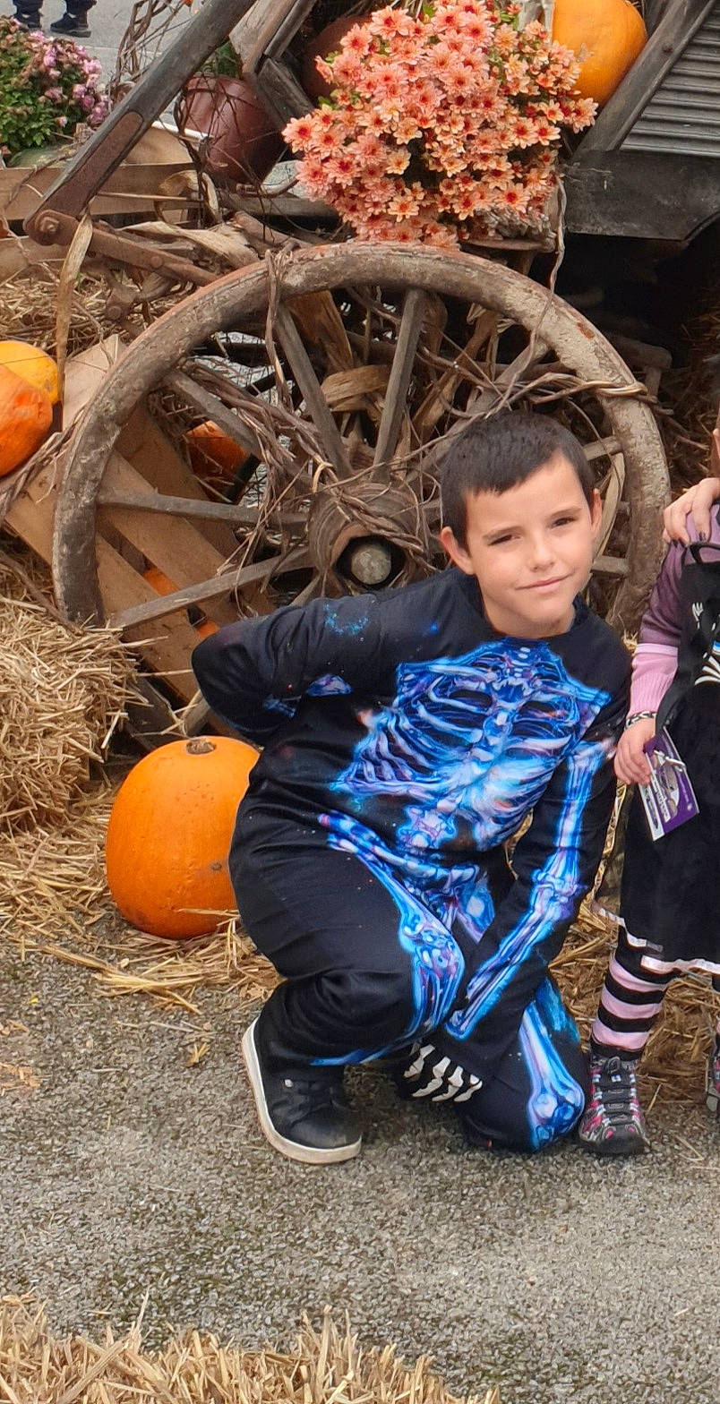 Nathaël participe au concours pour gagner de l'argent avec cette photo : auto_part, automotive_tire, automotive_wheel_system, boot, calabaza, cucurbita, electric_blue, event, footwear, gourd, grass, joy, person, pollution, pumpkin, sneakers, soil, squash, tree, vegetable