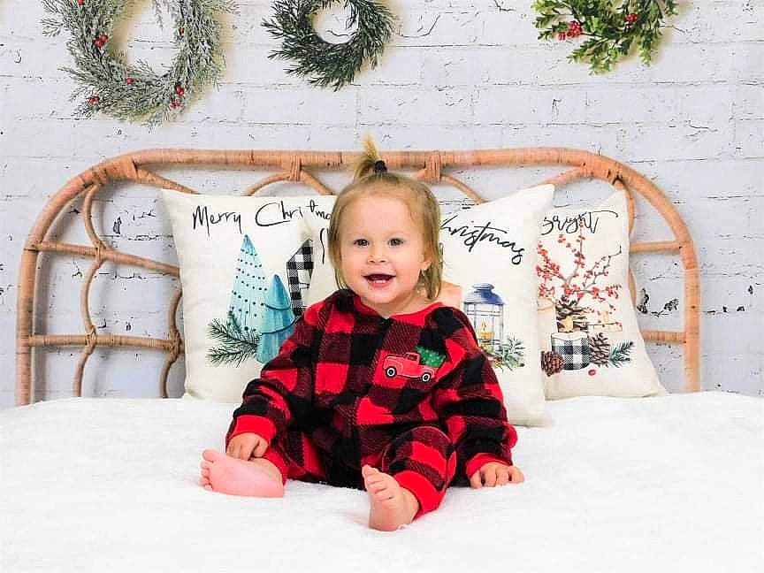 Mila joined the competition — help win amazing prizes! baby, baby_toddler_clothing, child, comfort, fun, happy, house, joy, leaf, linens, pattern, person, plant, sitting, sleeve, smile, t_shirt, textile, toddler, window