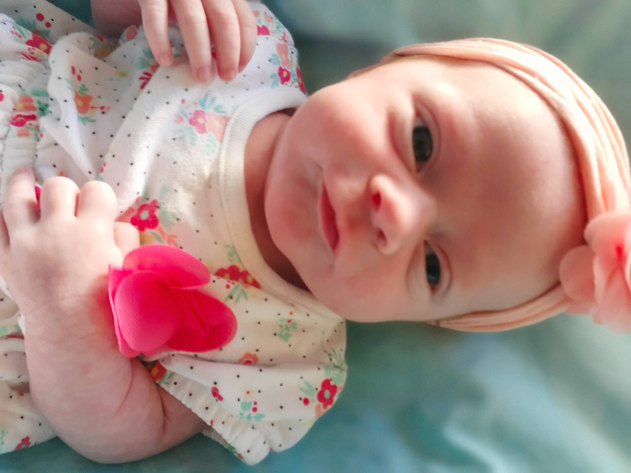 Emmy Marie joined the competition — help win amazing prizes! baby, baby_toddler_clothing, cheek, child, eyelash, face, finger, gesture, hand, happy, human, lip, mouth, nail, nose, person, pink, product, skin, textile