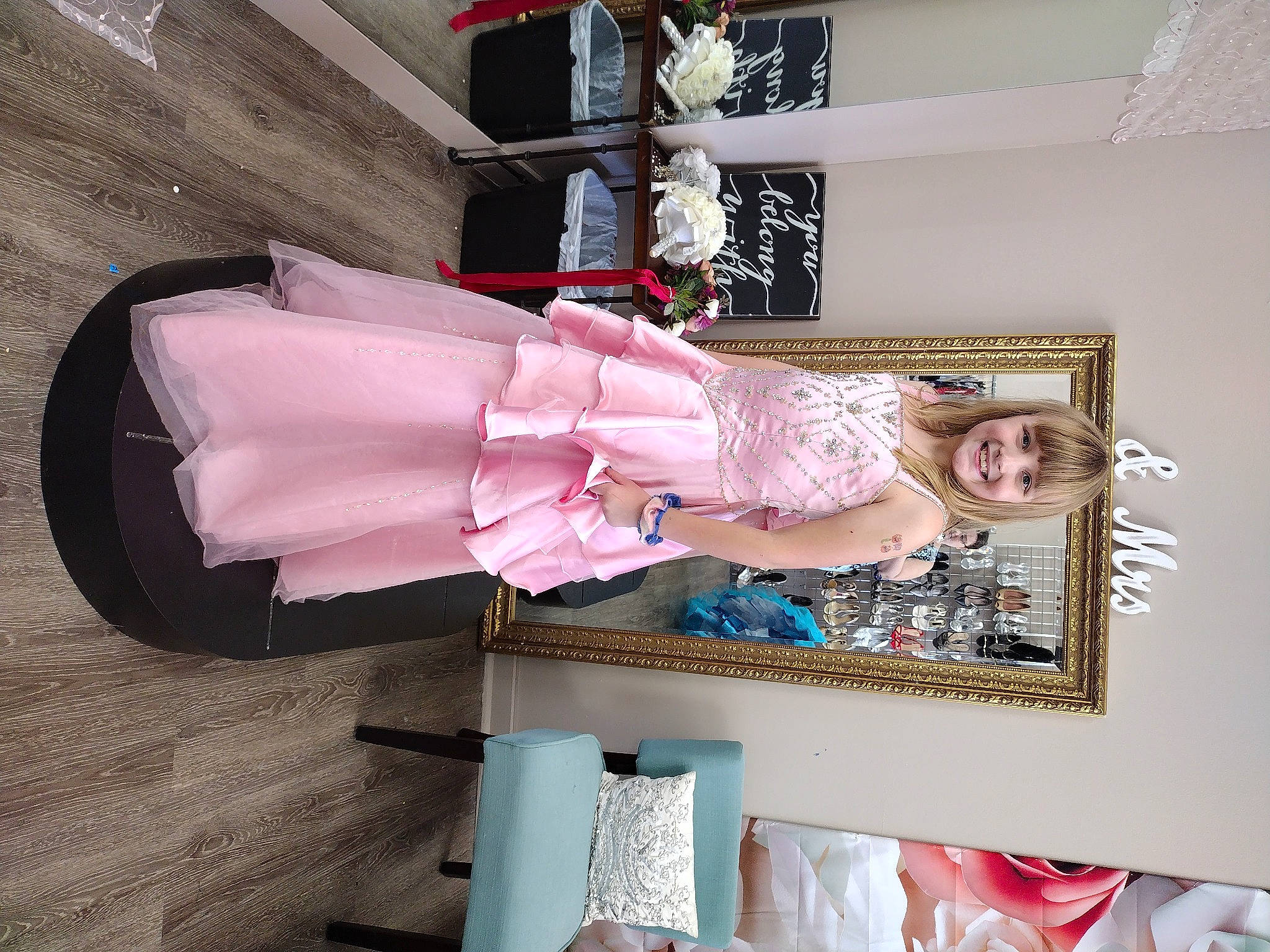 Cheyenne joined the competition — help win amazing prizes! art, day_dress, dress, event, fashion_design, flesh, joy, magenta, pattern, peach, person, picture_frame, pink, room, visual_arts, wood