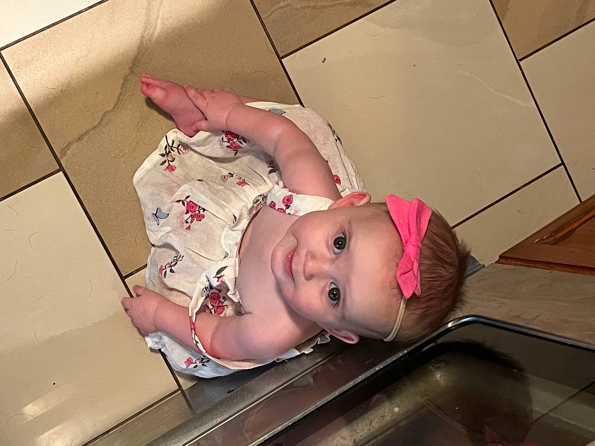 Brooklyn joined the competition — help win amazing prizes! baby, baby_laughing, baby_products, baby_safety, baby_toddler_clothing, cheek, child, eyelash, flesh, flooring, fun, happy, hat, headgear, pattern, person, room, skin, smile, toddler