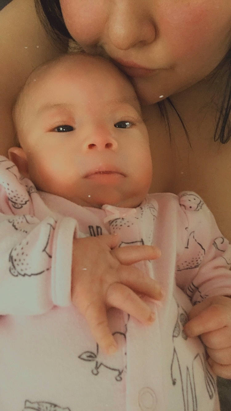 Leslie is registered to the contest to win money with this photo: baby, cheek, child, chin, eye, eyebrow, face, finger, forehead, gesture, hand, head, lip, mother, mouth, nail, nose, person, skin, thumb