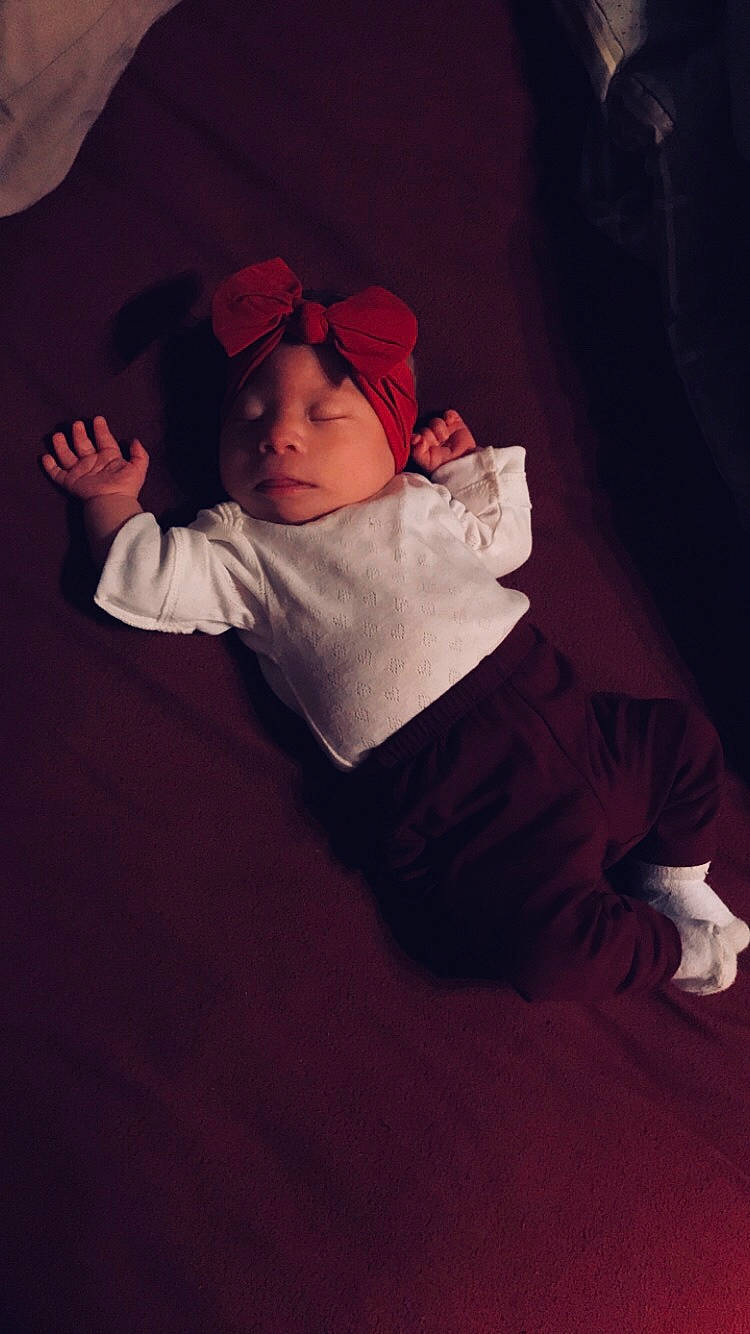 Leslie joined the competition — help win amazing prizes! arm, baby, child, leg, night, person, photography, red, sitting, toddler