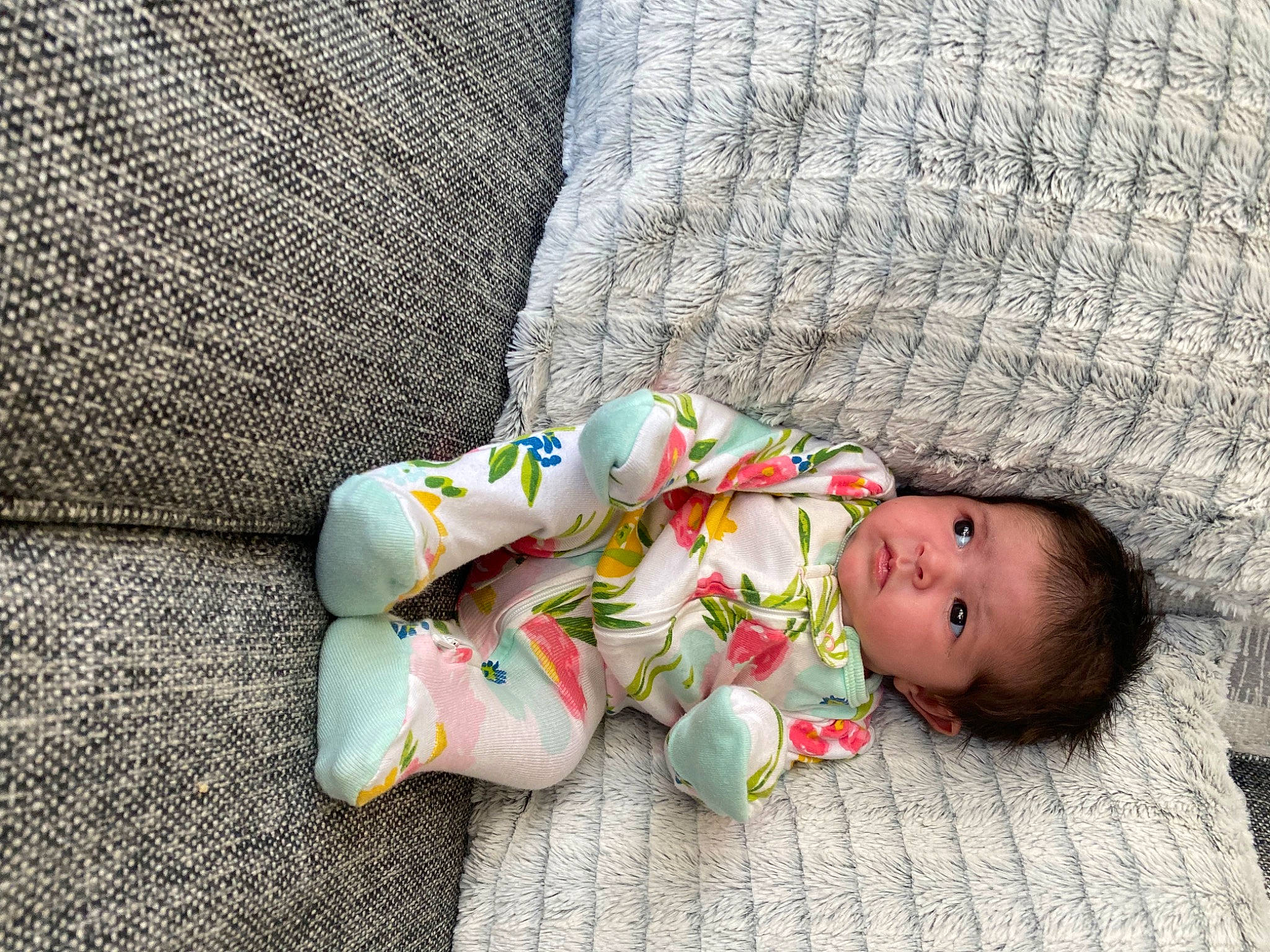 Willow joined the competition — help win amazing prizes! baby, baby_products, baby_toddler_clothing, child, comfort, couch, doll, eye, foot, grass, human_body, human_leg, linens, pattern, person, sitting, skin, textile, toddler, toy