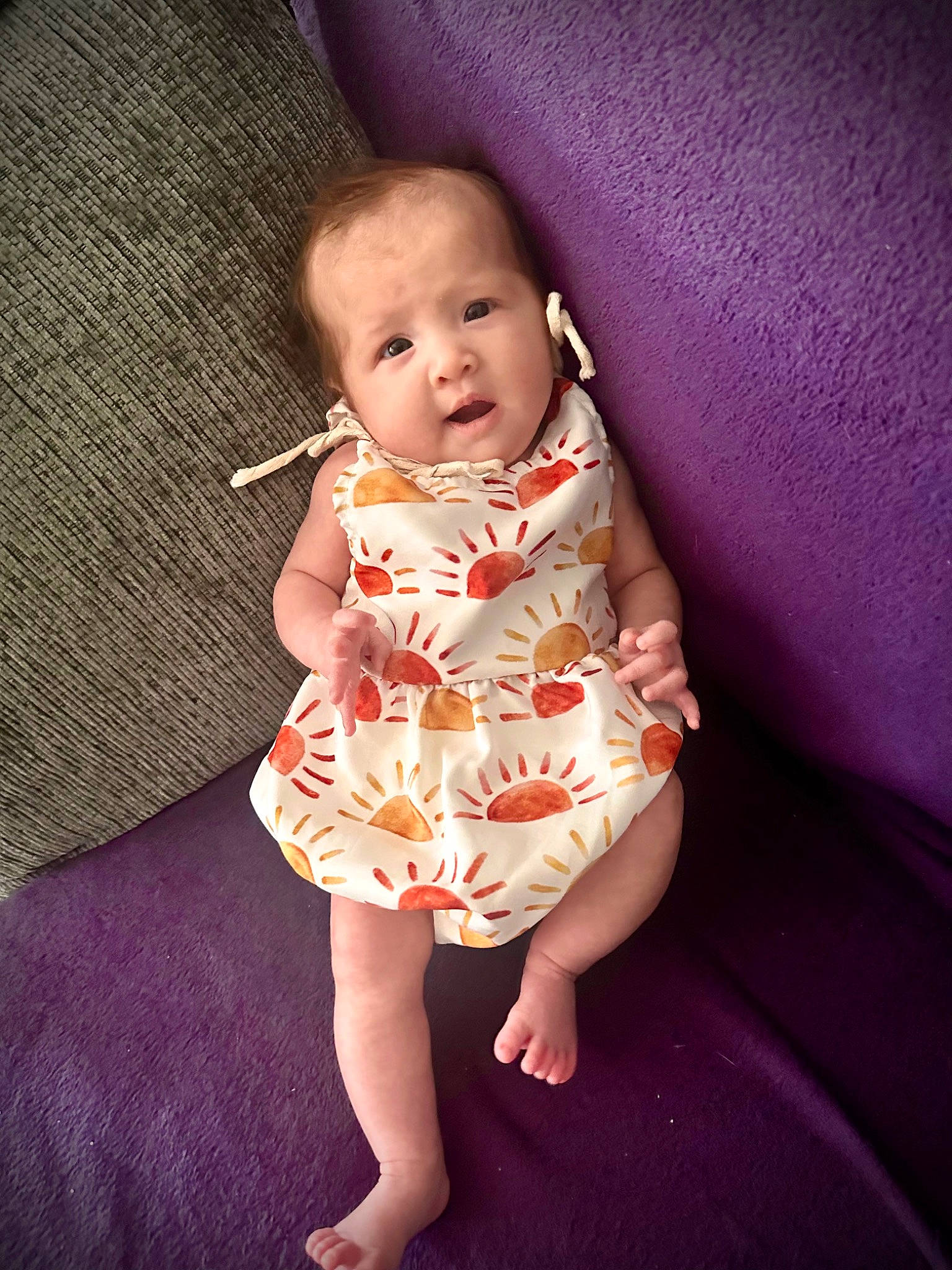 Luna joined the competition — help win amazing prizes! baby, baby_toddler_clothing, cheek, clothing, day_dress, dress, flash_photography, foot, fun, head, human_leg, iris, lip, pattern, person, pink, sitting, skin, sleeve, toddler