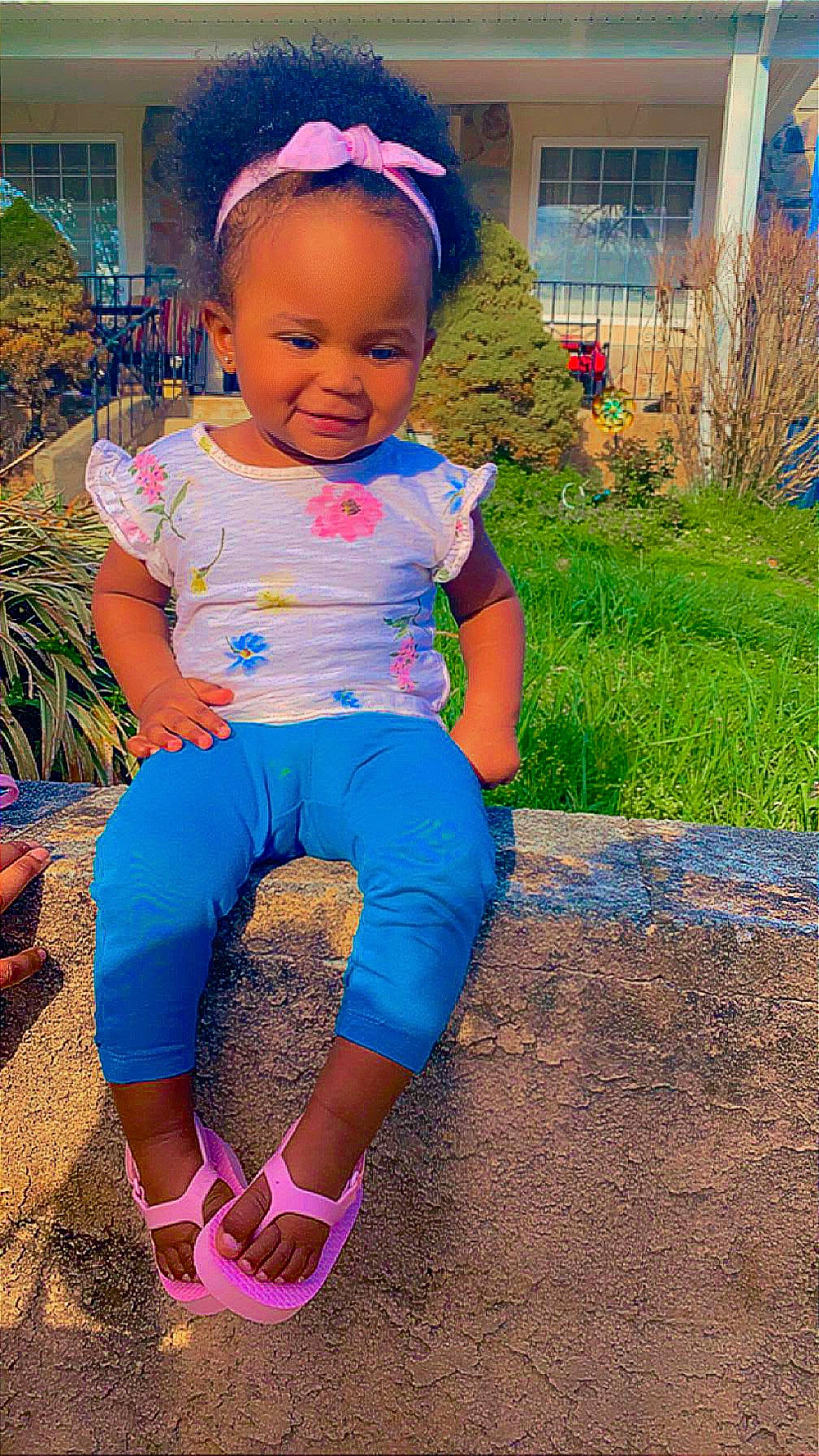 Ami joined the competition — help win amazing prizes! baby, baby_toddler_clothing, blue, child, cool, electric_blue, fun, grass, happy, human_leg, joy, leisure, magenta, people_in_nature, person, pink, plant, purple, recreation, sandal