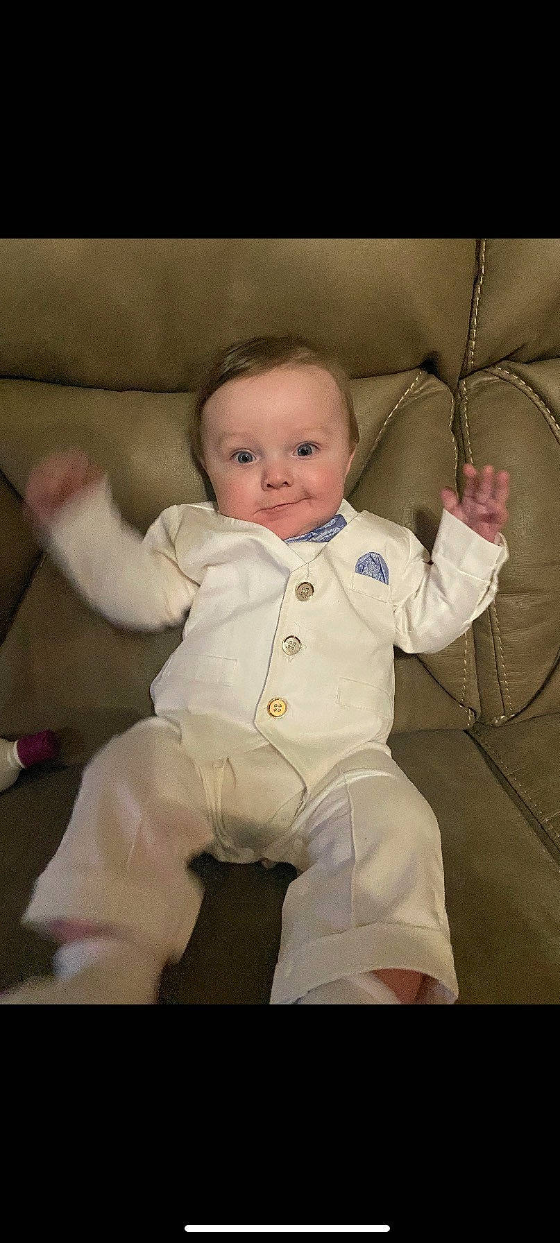 Ryder-gene is registered to the contest to win money with this photo: baby, baby_toddler_clothing, cheek, child, comfort, flash_photography, fun, gesture, happy, human_body, iris, jewellery, person, portrait_photography, sitting, skin, sleeve, smile, toddler