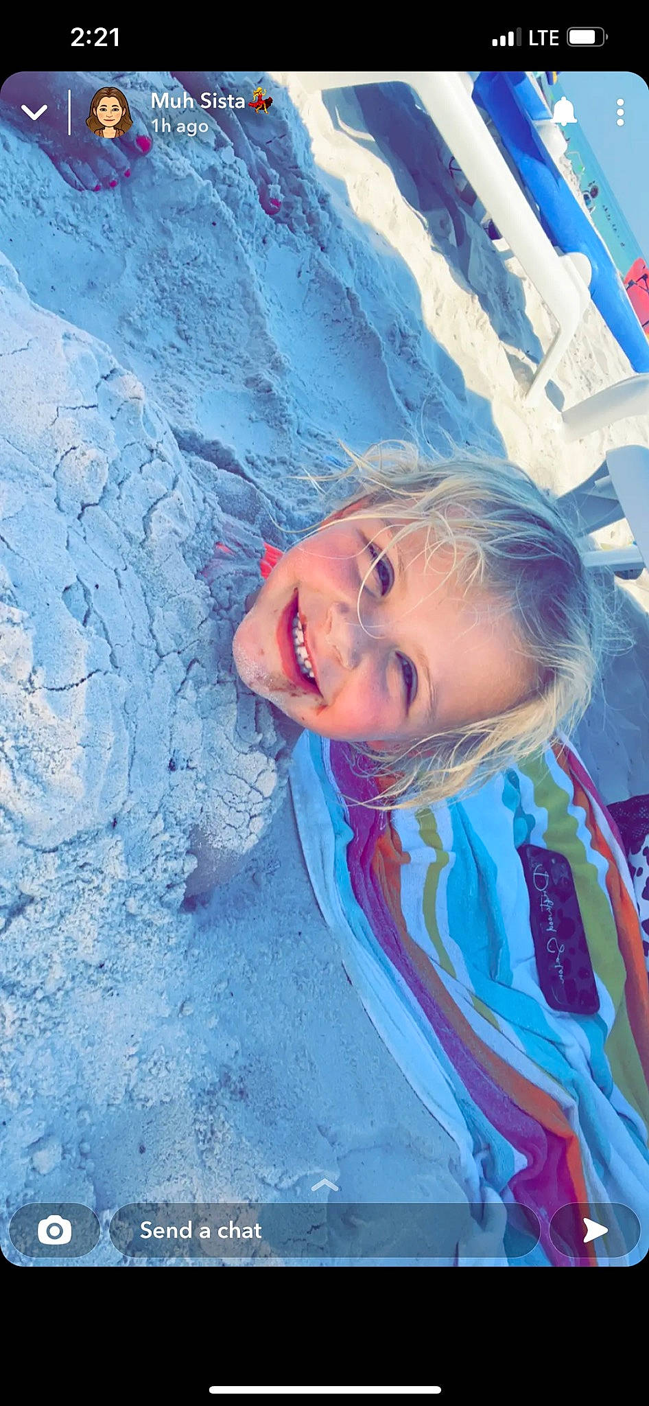 Ember is registered to the contest to win money with this photo: azure, blond, chin, cool, electric_blue, eye, eyebrow, face, freezing, fun, hairstyle, happy, ice_cap, joy, landscape, leisure, people_in_nature, person, recreation, smile