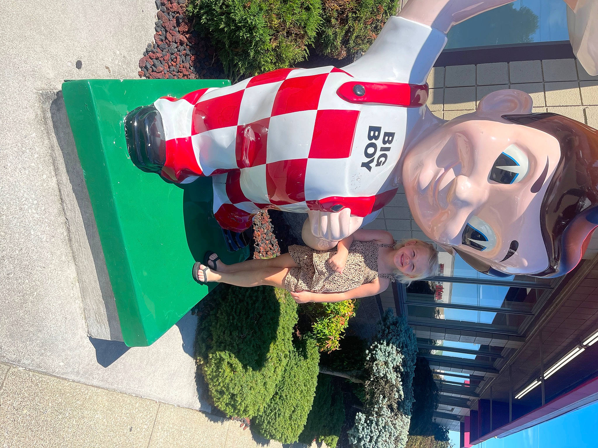 Ember joined the competition — help win amazing prizes! art, carmine, fictional_character, fun, grass, green, inflatable, joy, lawn_ornament, leisure, mascot, person, plant, recreation, red, sculpture, snapshot, statue, tree, white