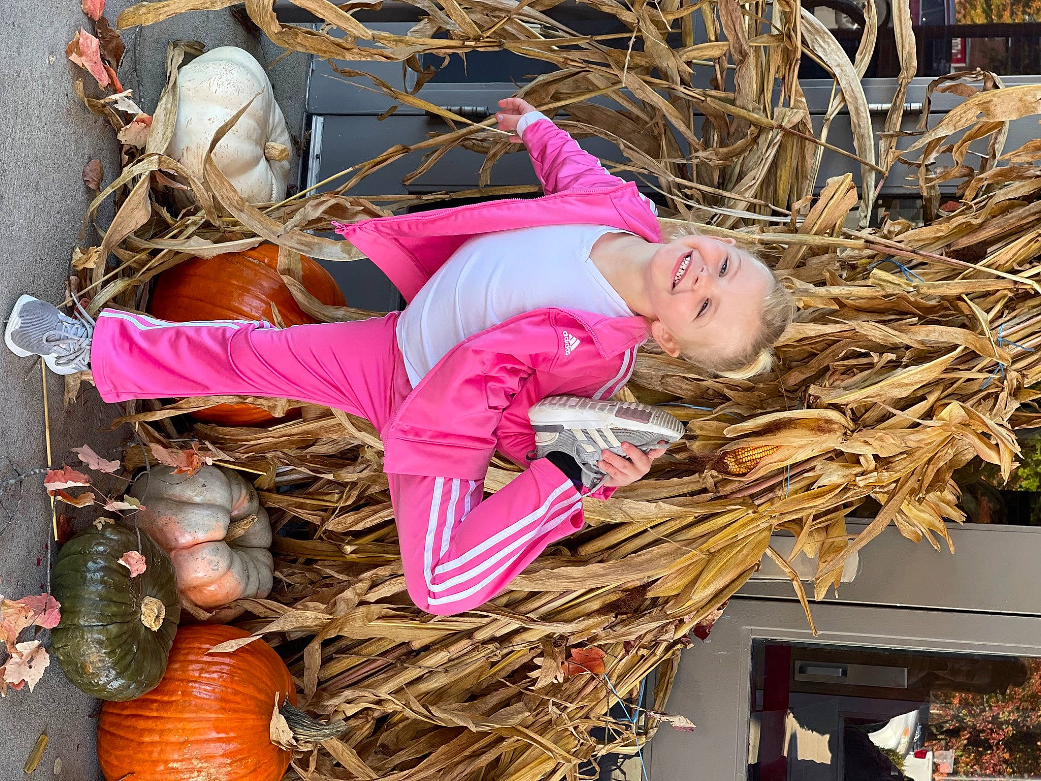 Ember joined the competition — help win amazing prizes! agriculture, calabaza, event, hat, hay, joy, person, plastic, straw, twig, wood