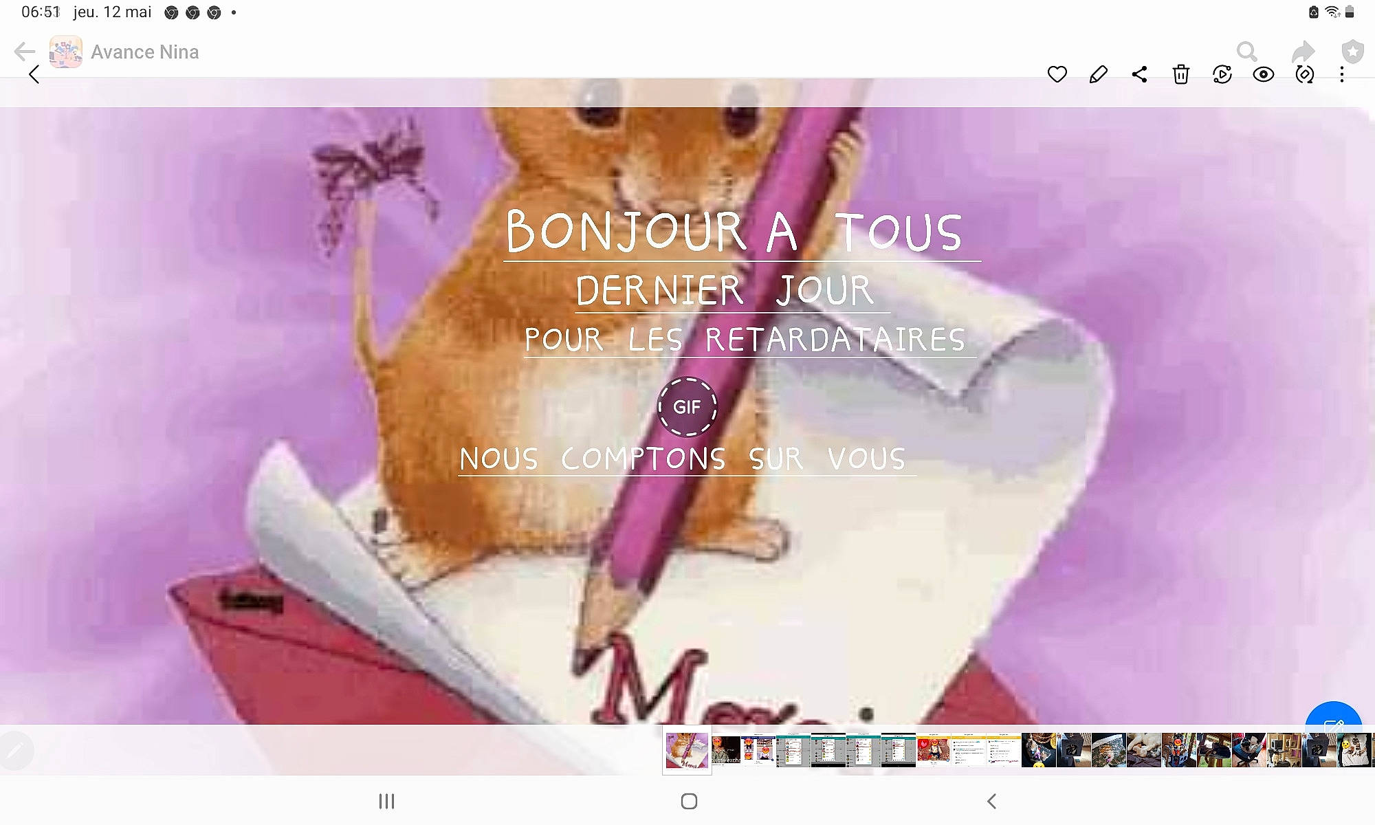 Nina a rejoint le concours — aidez-le/la à gagner de superbes lots ! adaptation, advertising, art, brand, event, eyelash, fashion_accessory, font, graphic_design, magenta, office_supplies, organism, paper_product, photo_caption, purple, rectangle, screenshot, twig, violet, wood