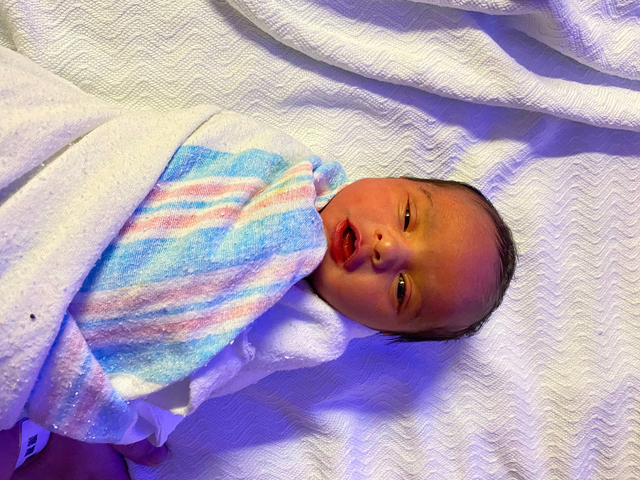 Macelynn joined the competition — help win amazing prizes! arm, baby, baby_products, baby_sleeping, baby_toddler_clothing, bedding, bedtime, child, comfort, electric_blue, human_body, iris, linens, magenta, nap, person, purple, sleeve, textile, toddler