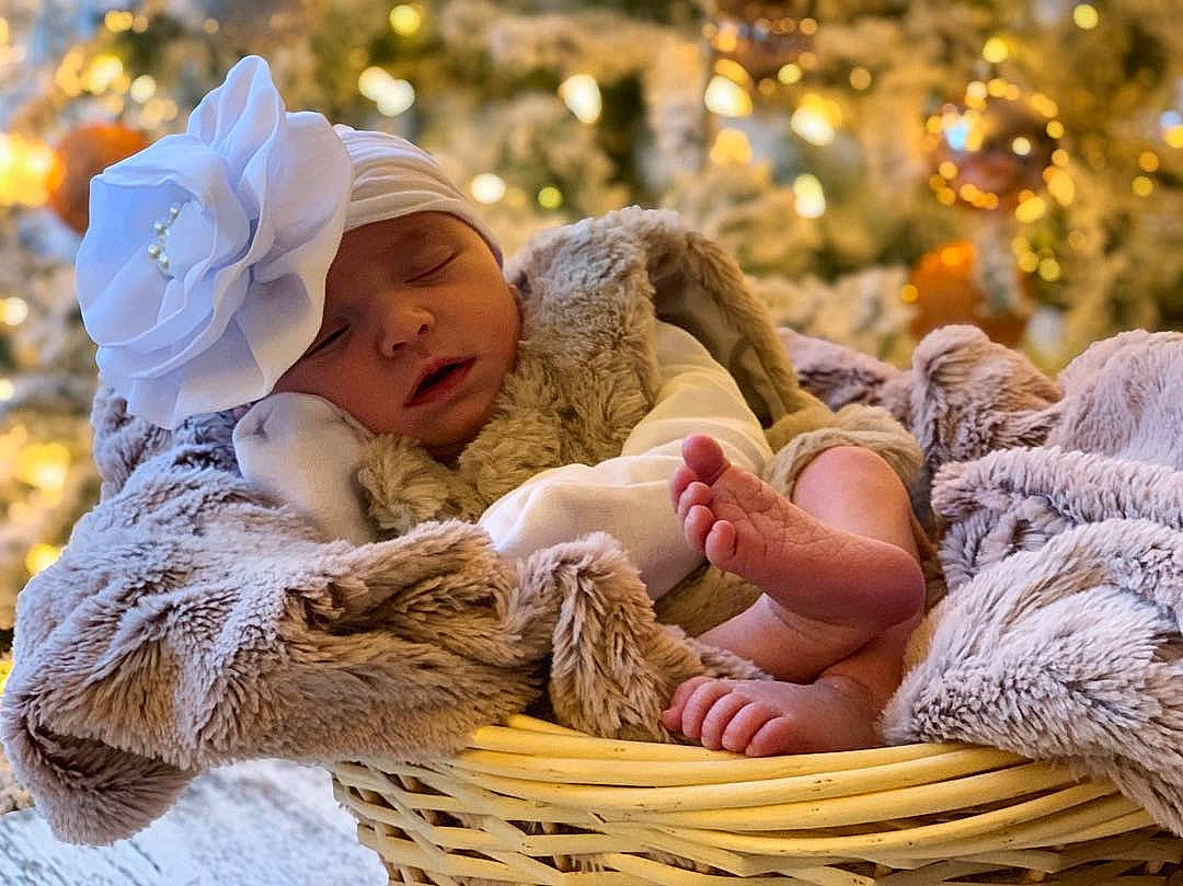 Mia Rose joined the competition — help win amazing prizes! baby, baby_sleeping, birth, child, christmas_decoration, headwear, interior_design, nativity_scene, person, photography, sleep, toddler