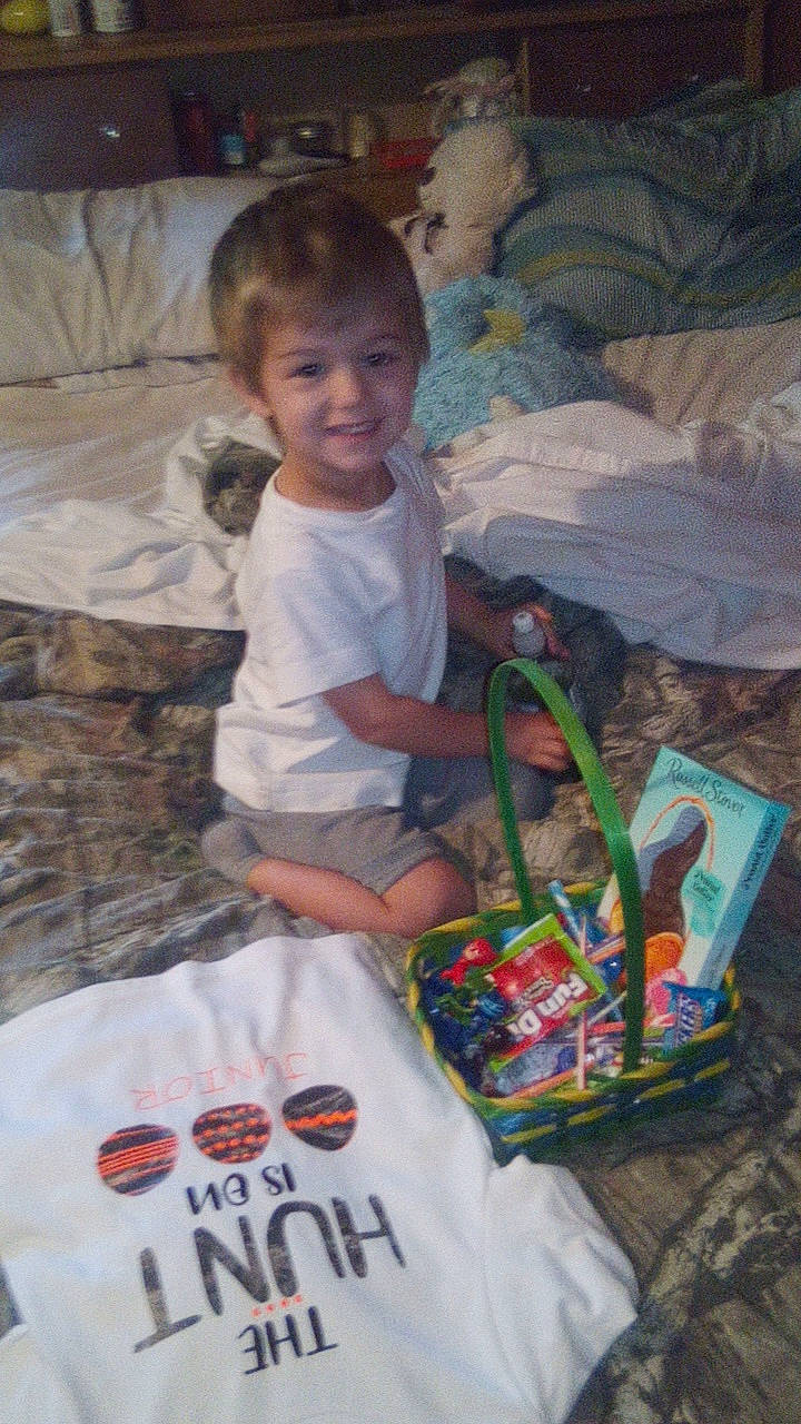 Chad Jr is registered to the contest to win money with this photo: baby, child, joy, person, play, t_shirt, toddler