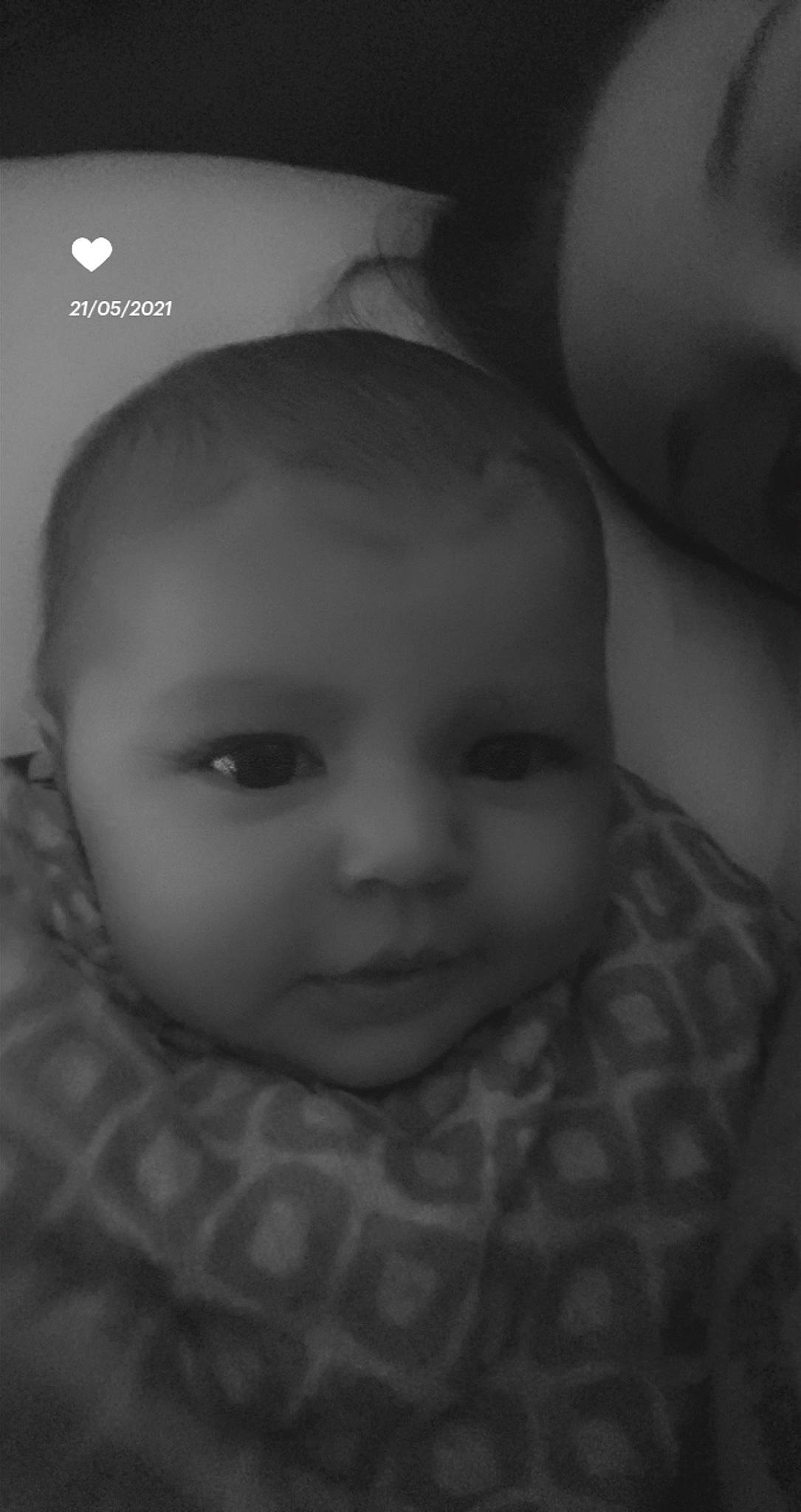 Ava-rose joined the competition — help win amazing prizes! baby, baby_toddler_clothing, black, cheek, chin, comfort, darkness, eyelash, flash_photography, hair, happy, iris, lip, monochrome, monochrome_photography, mouth, neck, nose, person, sleeve