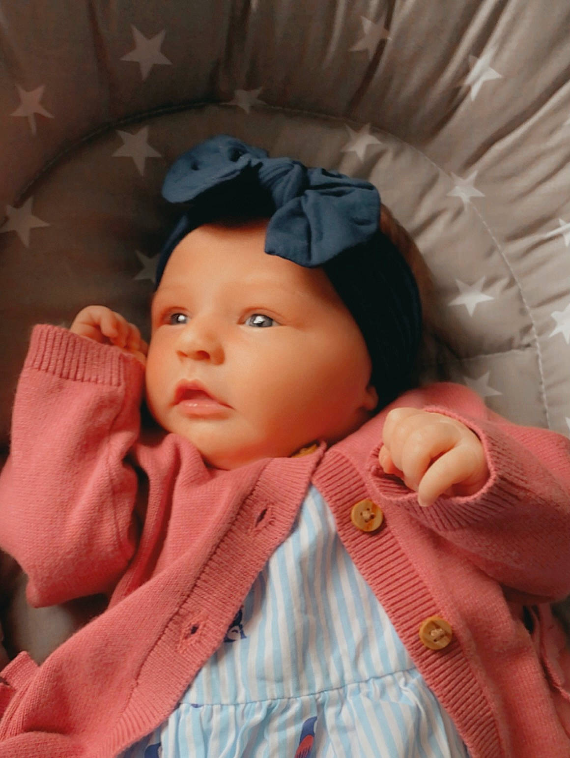 Ava-rose joined the competition — help win amazing prizes! baby, baby_toddler_clothing, cap, cheek, chin, comfort, doll, eye, eyebrow, eyelash, finger, forehead, head, headwear, linens, lip, nose, outerwear, person, skin