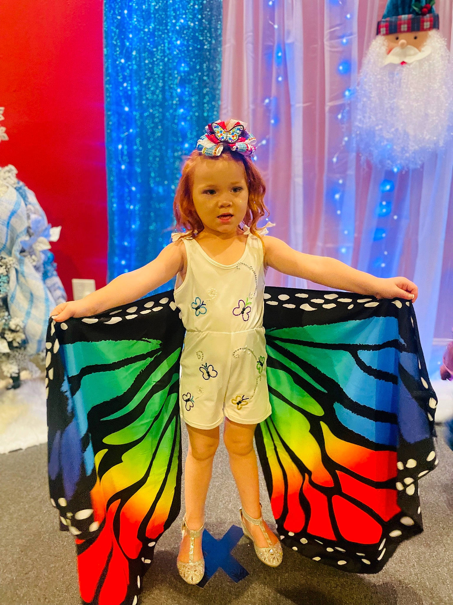 Elizabeth Lowery joined the competition — help win amazing prizes! child, costume, electric_blue, entertainment, event, fashion_accessory, fashion_design, fun, happy, leisure, party_supply, pattern, performing_arts, person, photograph, pink, sandal, snapshot, toddler, tradition