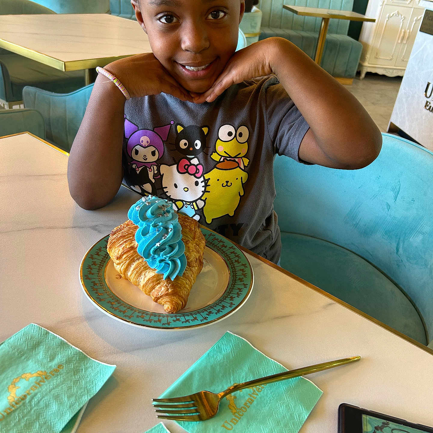 Harmoni joined the competition — help win amazing prizes! architecture, building, cream, cutlery, dessert, diningroom, diningtable, face, food, fork, furniture, head, icing, indoors, meal, person, photography, portrait, room, table