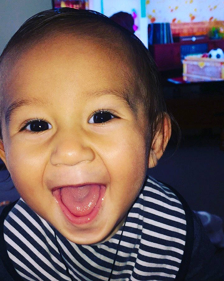 Lamar joined the competition — help win amazing prizes! baby, beauty, cheek, child, chin, eyebrow, face, facial_expression, forehead, fun, head, lip, mouth, nose, organ, person, skin, smile, toddler, tongue