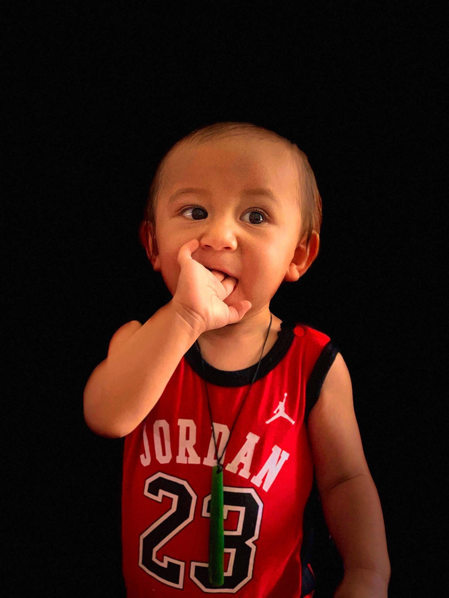 Lamar is registered to the contest to win money with this photo: cheek, child, cool, face, facial_expression, fun, gesture, happy, mouth, muscle, person, red, sleeve, smile, t_shirt, toddler, top