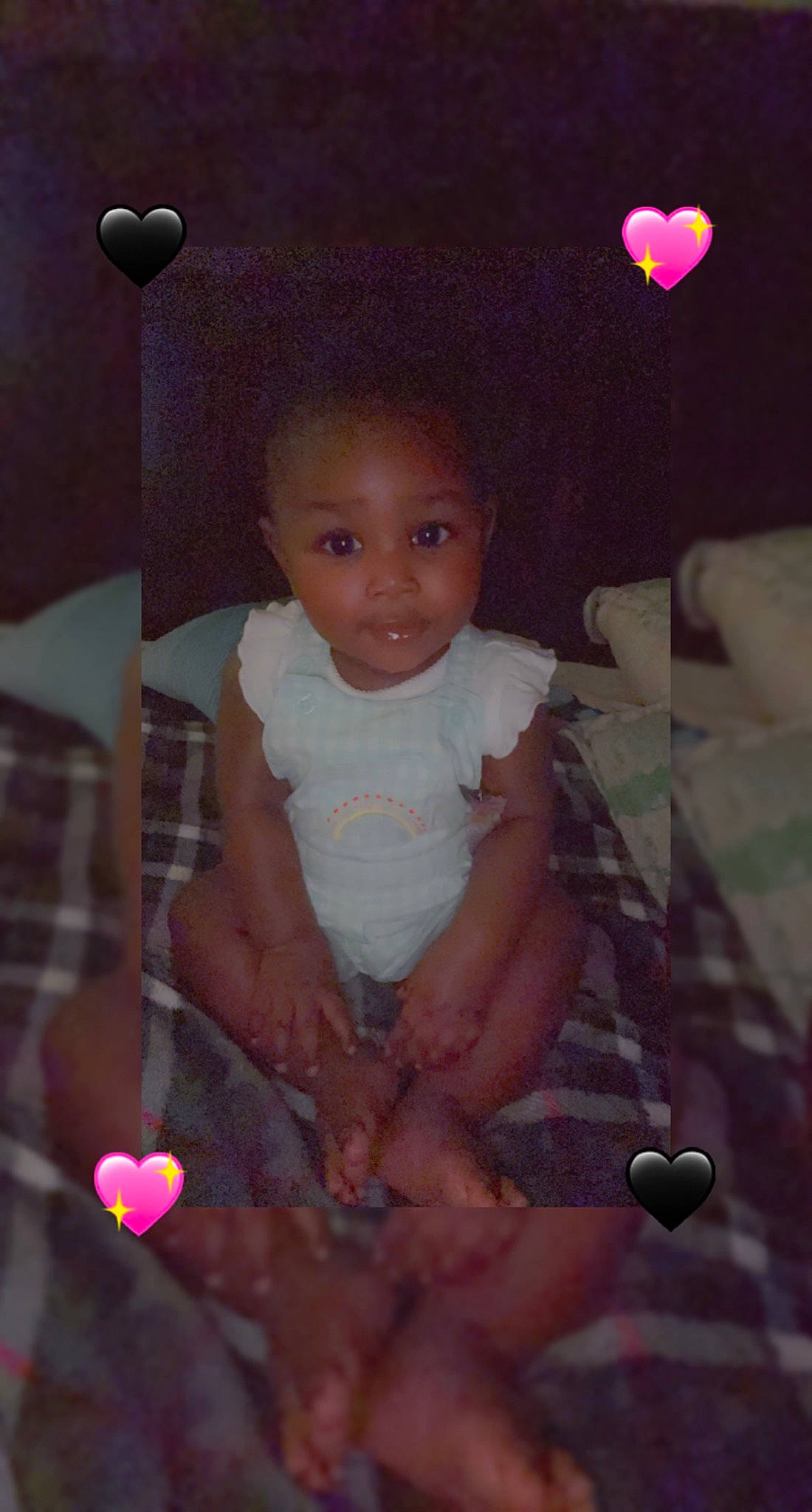 Ta'Miya joined the competition — help win amazing prizes! baby, baby_toddler_clothing, balloon, black, cheek, child, eye, flooring, fun, happy, magenta, person, petal, pink, room, sitting, smile, standing, thumb, toddler