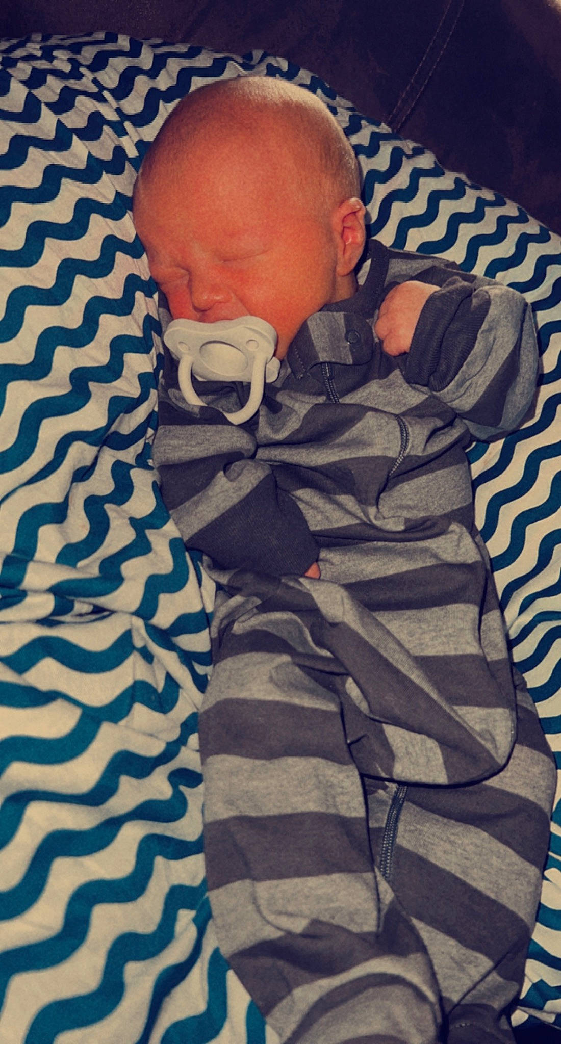 Paxton joined the competition — help win amazing prizes! baby, baby_products, baby_sleeping, baby_toddler_clothing, carmine, child, comfort, cool, electric_blue, eyewear, flooring, grey, head, linens, mouth, pattern, person, sleeve, t_shirt, textile