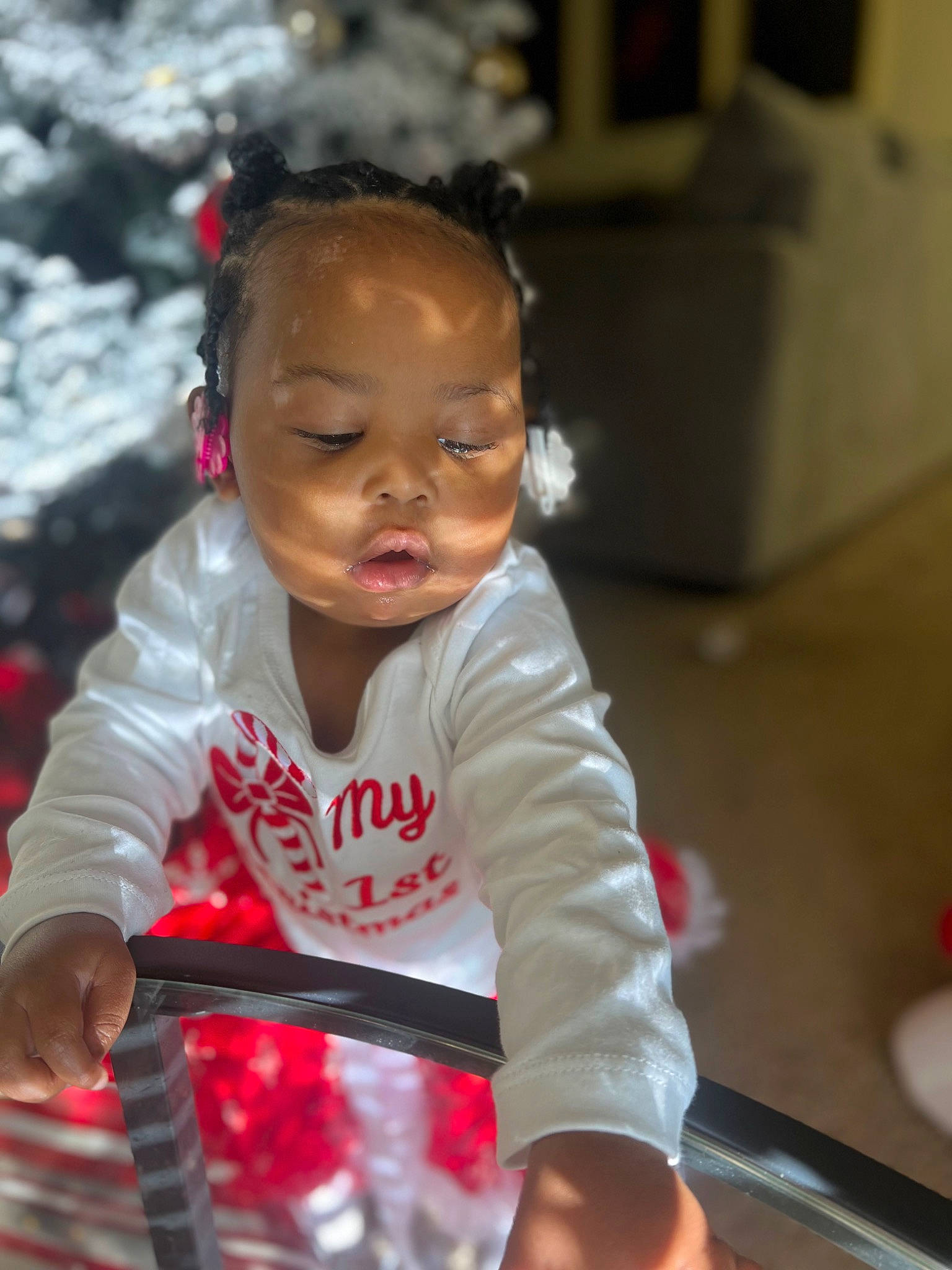 Kacelynn joined the competition — help win amazing prizes! baby, carmine, cheek, child, eye, fun, happy, leisure, person, play, portrait_photography, recreation, sitting, sleeve, t_shirt, toddler