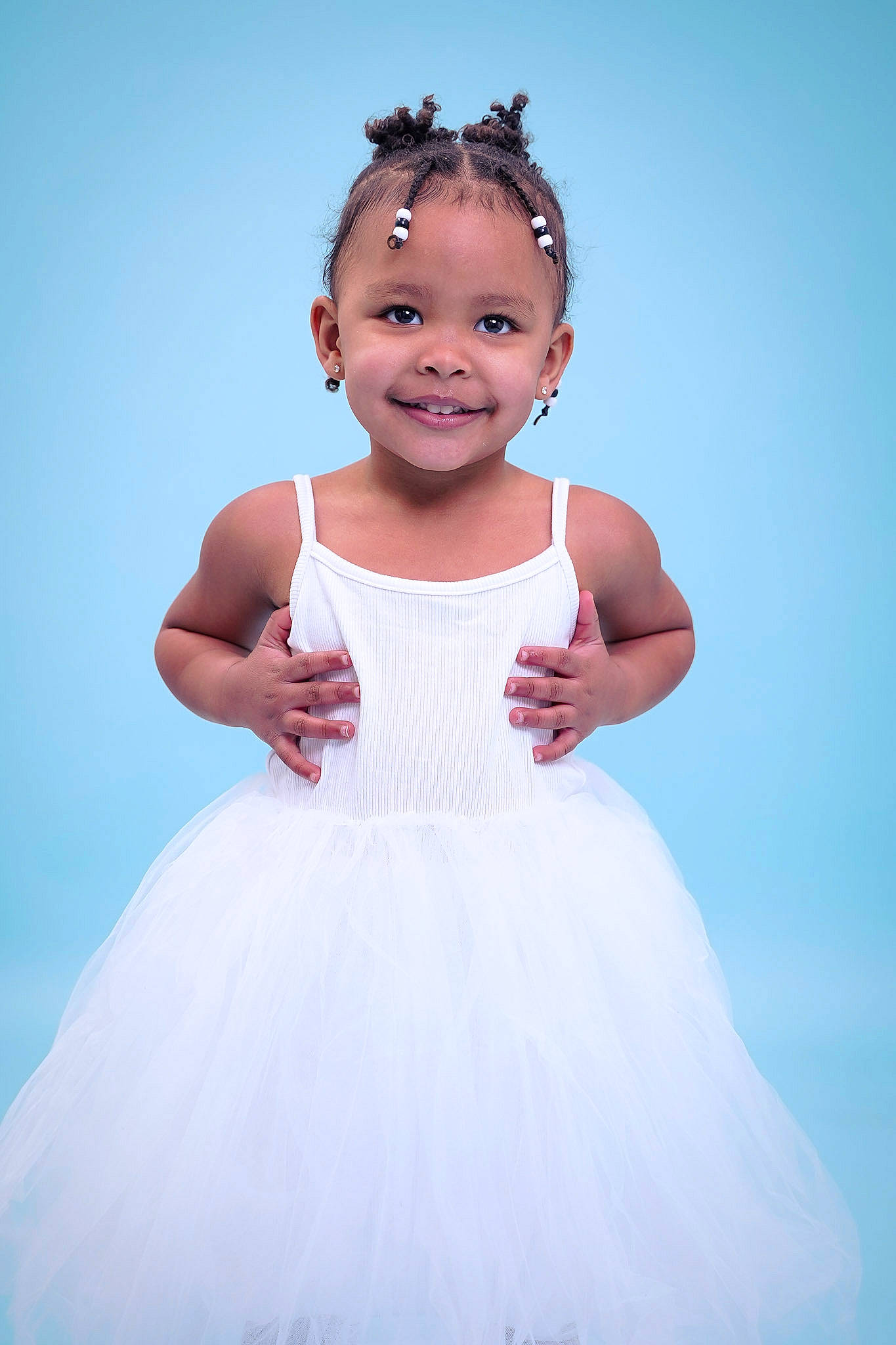 Nyasia is registered to the contest to win money with this photo: baby_toddler_clothing, day_dress, dress, embellishment, facial_expression, flash_photography, hairstyle, happy, head, joy, neck, one_piece_garment, person, pink, purple, shoulder, skin, sleeve, smile, standing