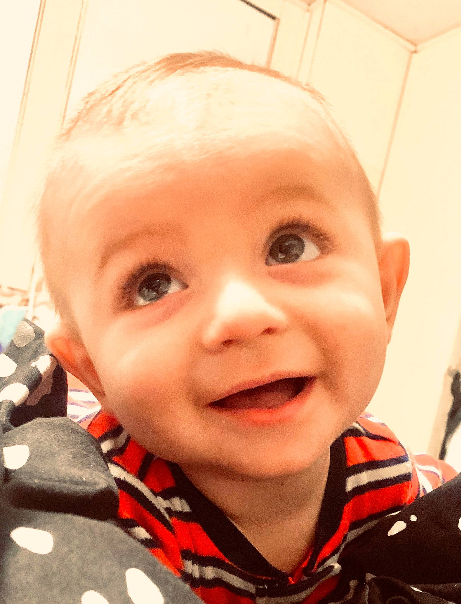 Brent is registered to the contest to win money with this photo: baby, cheek, child, chin, cool, eye, eyebrow, face, facial_expression, forehead, happy, head, lip, mouth, nose, organ, person, skin, smile, toddler