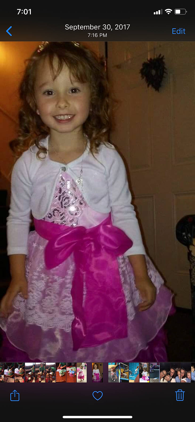 Emmeline is registered to the contest to win money with this photo: child, child_model, dress, joy, person, pink, smile, toddler