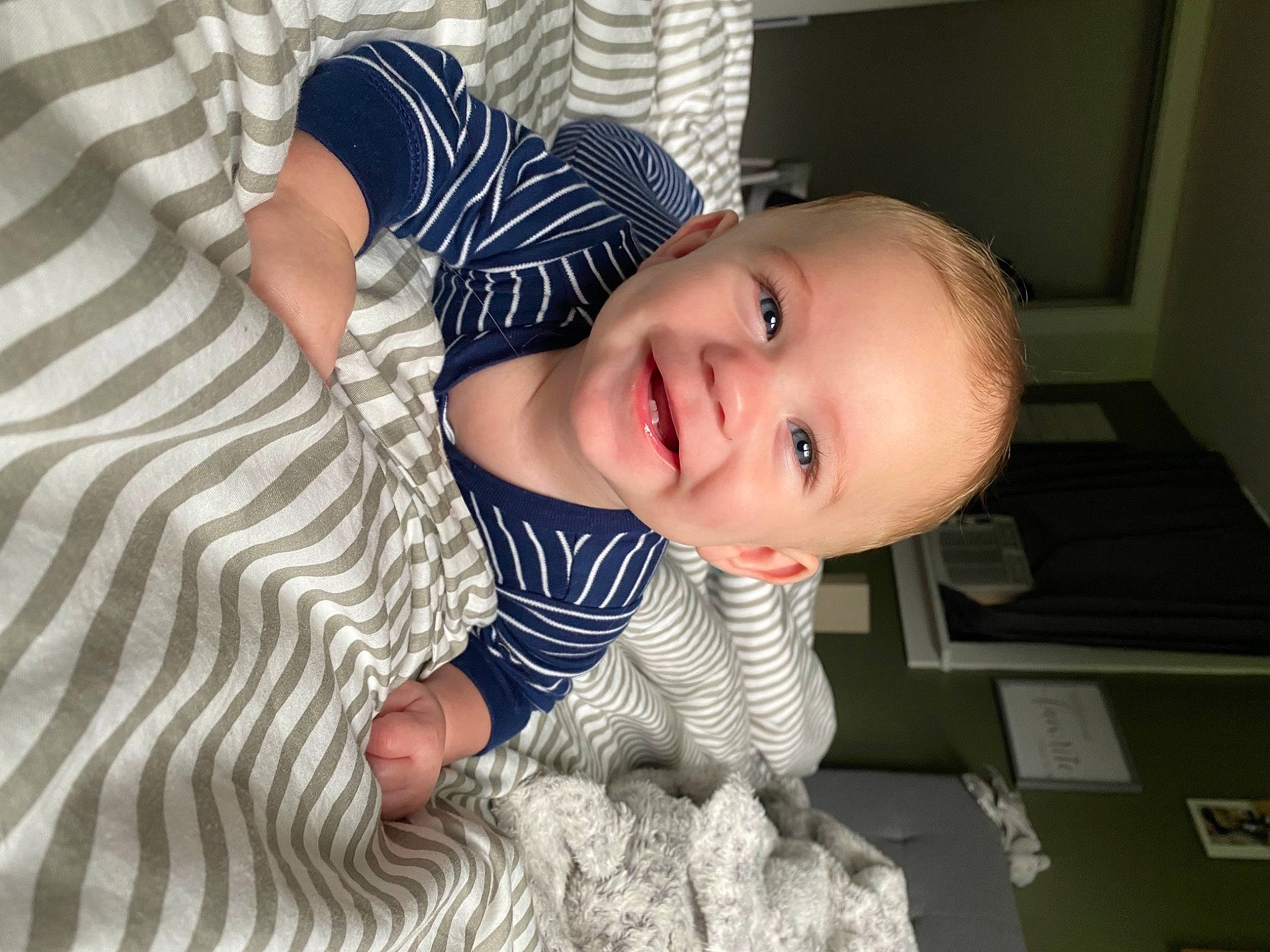 Laine joined the competition — help win amazing prizes! baby, baby_toddler_clothing, cheek, chin, dress, eye, floor, flooring, happy, head, human_body, iris, joy, leg, mouth, nose, person, skin, sleeve, smile