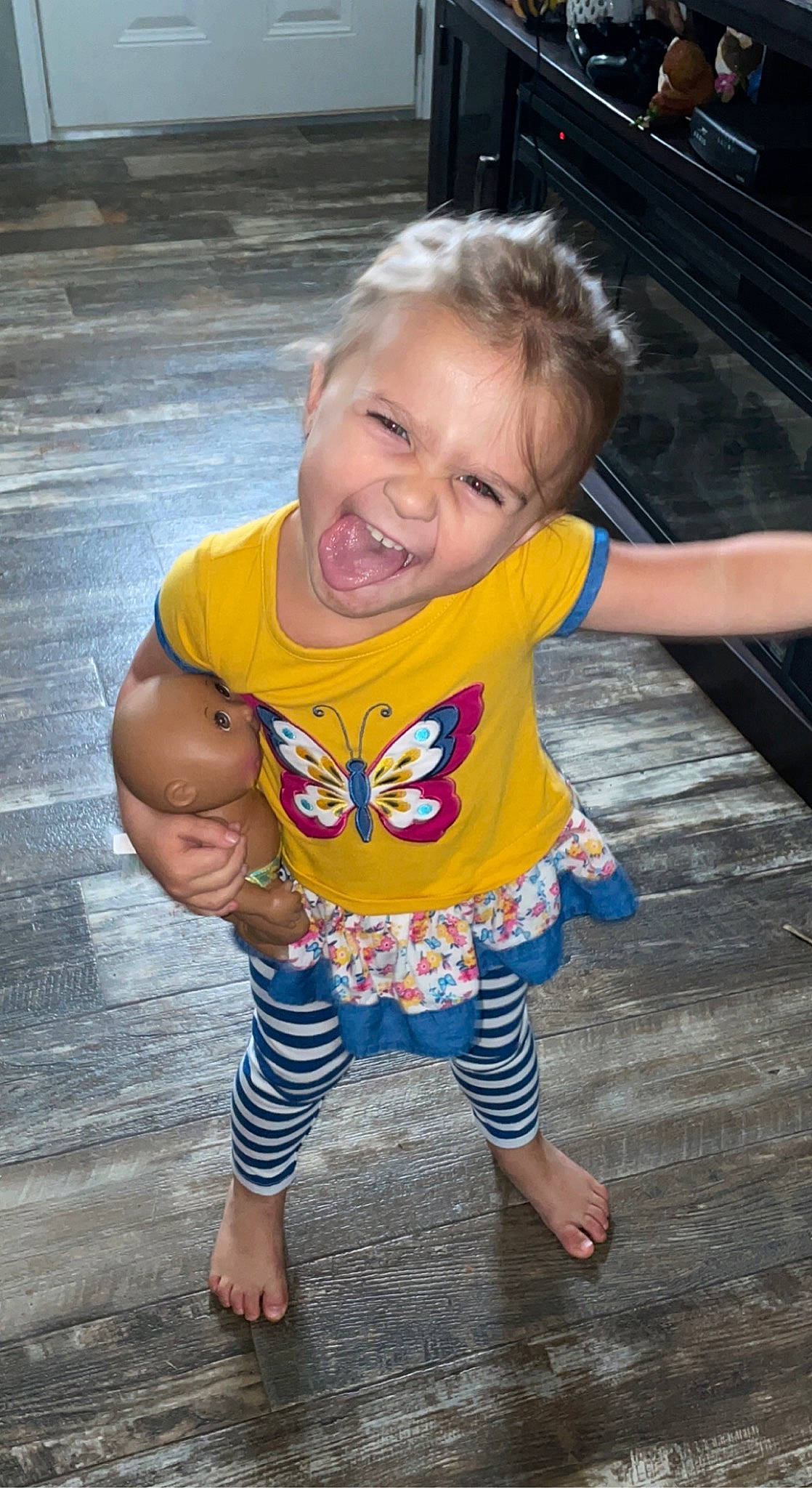 Brynleigh joined the competition — help win amazing prizes! arm, baby_toddler_clothing, eye, face, facial_expression, flash_photography, hair, hairstyle, hand, happy, head, human, iris, leg, mouth, organ, person, skin, smile, standing