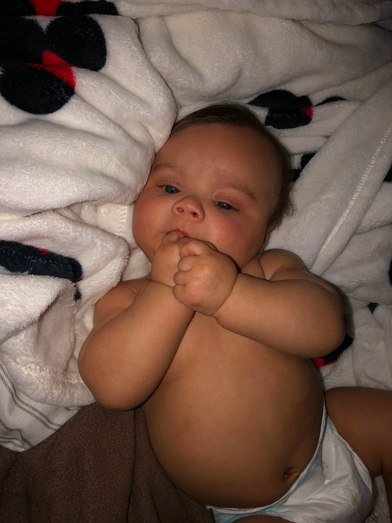 Makai joined the competition — help win amazing prizes! abdomen, baby, baby_products, baby_toddler_clothing, bedding, cheek, chest, child, comfort, diaper, finger, flesh, linens, nail, person, skin, stomach, textile, thumb, toddler