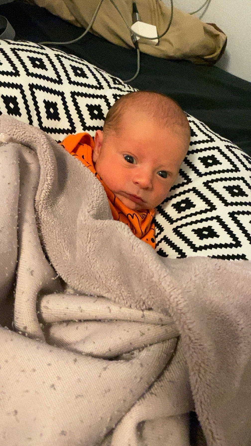 James joined the competition — help win amazing prizes! baby, baby_products, baby_sleeping, baby_toddler_clothing, bedding, bedtime, cheek, child, comfort, eyebrow, flooring, headgear, linens, pattern, person, room, skin, sleeve, toddler, wool