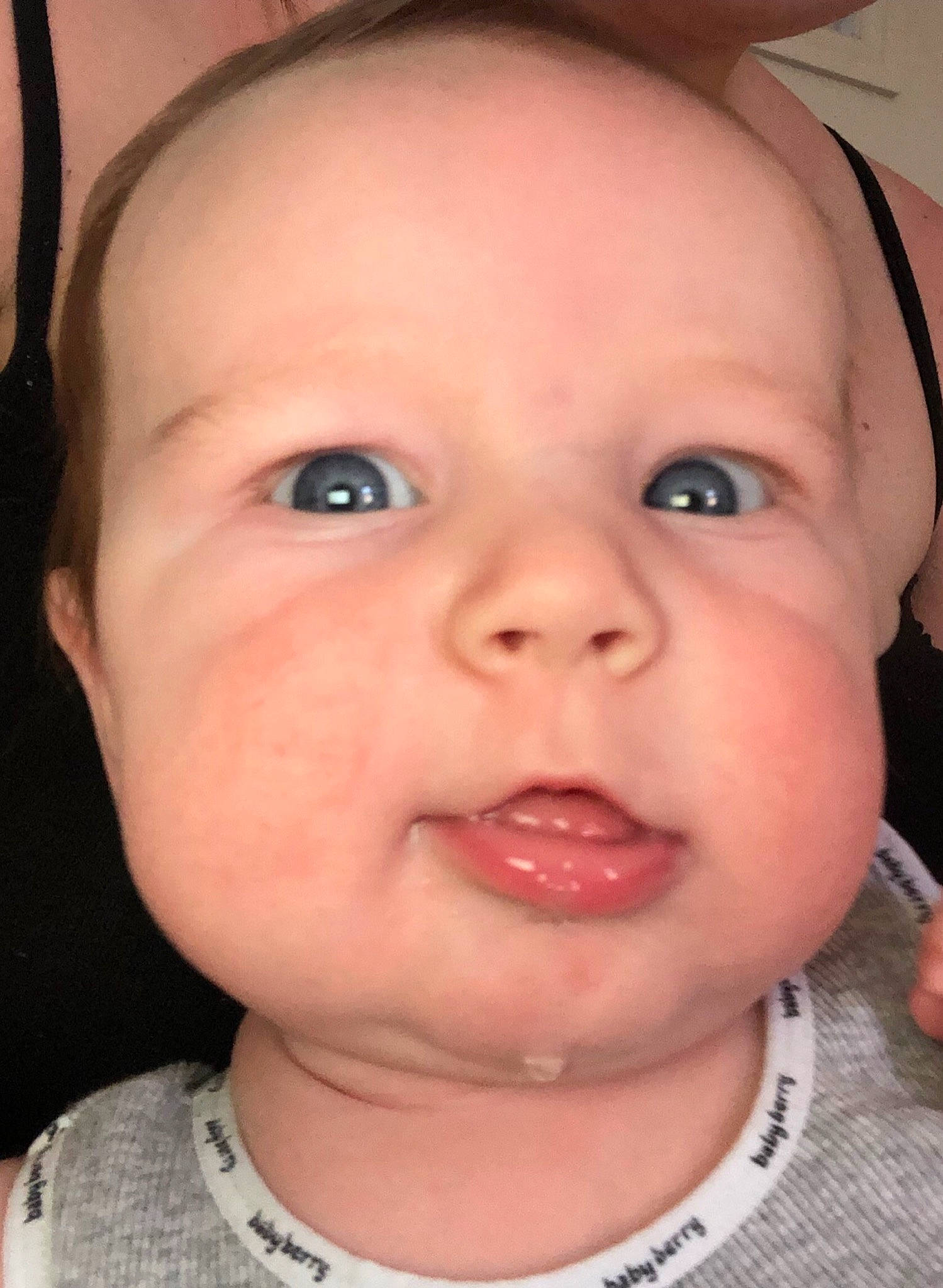 Byron joined the competition — help win amazing prizes! baby, baby_making_funny_faces, cheek, child, chin, ear, eye, eyebrow, face, facial_expression, forehead, head, lip, mouth, nose, organ, person, skin, smile, toddler