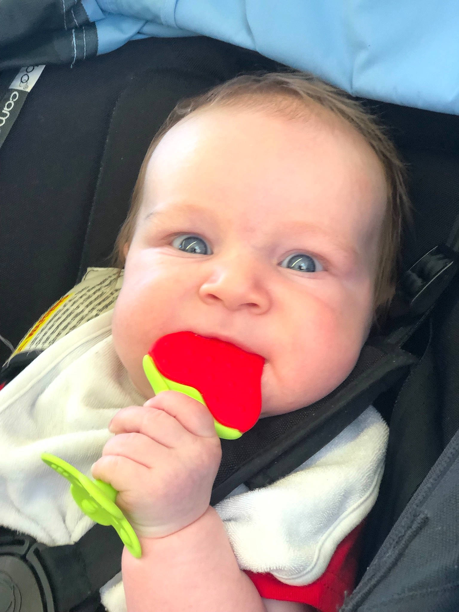 Byron joined the competition — help win amazing prizes! baby, baby_carriage, baby_products, car_seat, cheek, child, chin, eating, eye, face, finger, head, lip, mouth, nose, organ, person, skin, smile, toddler