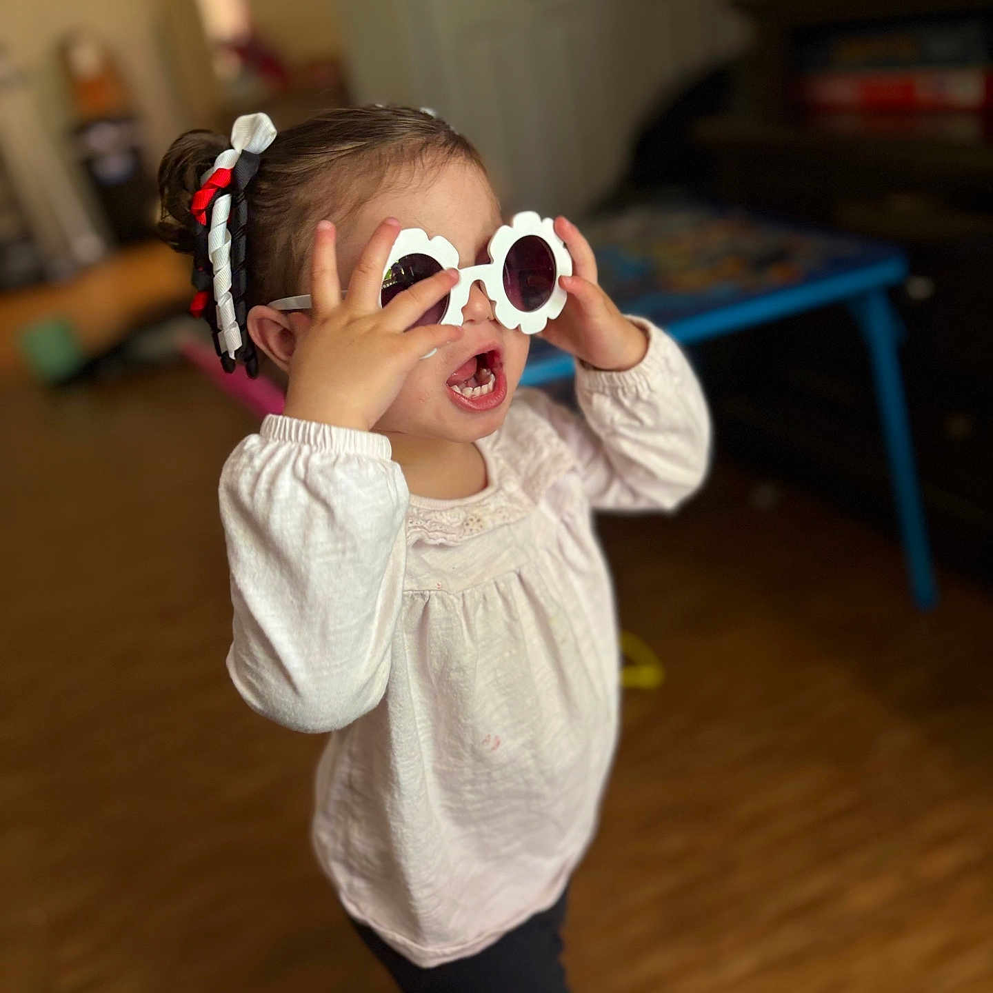 Ashaylyn joined the competition — help win amazing prizes! accessories, architecture, baby, bodypart, building, clothing, face, finger, footwear, glasses, goggles, hand, hardwood, head, person, photography, portrait, shoe, sunglasses, wood